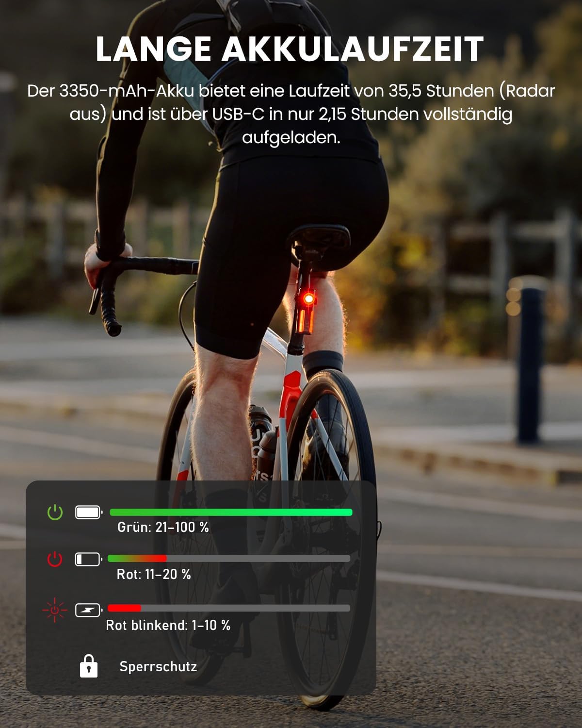 Magicshine SEEMEE R300-StVZO Radar Fahrrad Rücklicht LED I Aufladbar I StVZO zugelassen I Rücklicht Fahrrad, Fahrradlicht hinten, Fahrrad rücklicht led, LED Fahrradrücklicht mit 35.5 Stunden Akku – Bild 7