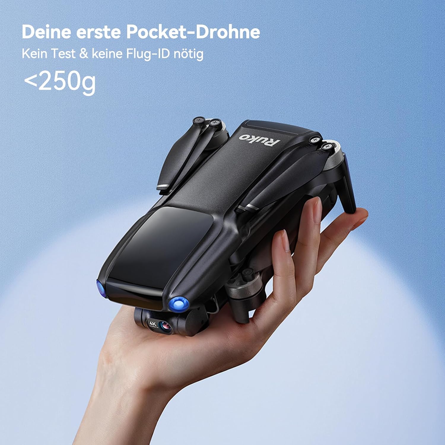Ruko U11MINI 4K Drohne mit Kamera Professionelle, leicht, 8K-Fotos, Schwarz – Bild 3