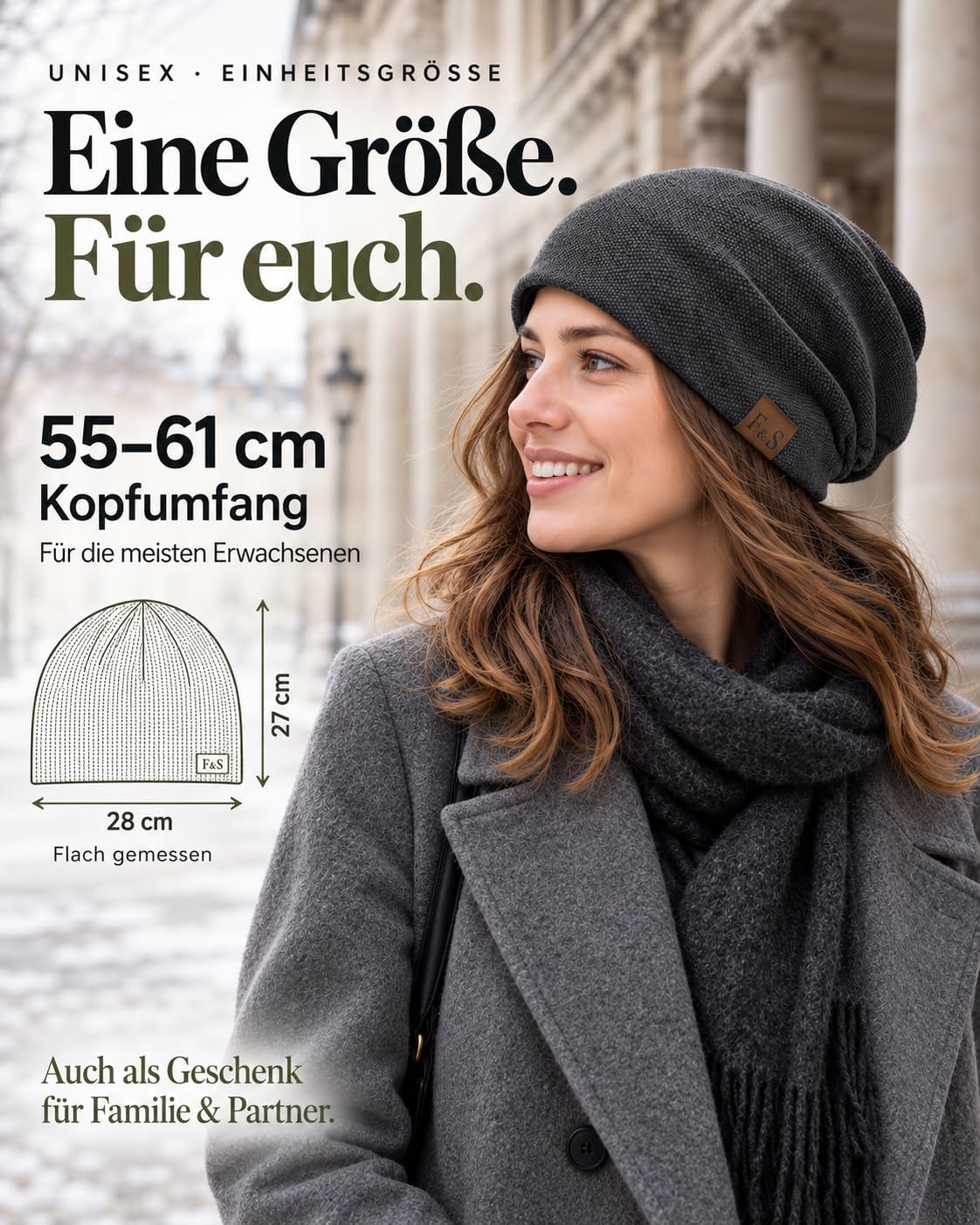 Beanie Herren Mütze Herren Haube für den Alltag Radfahren – Bild 4
