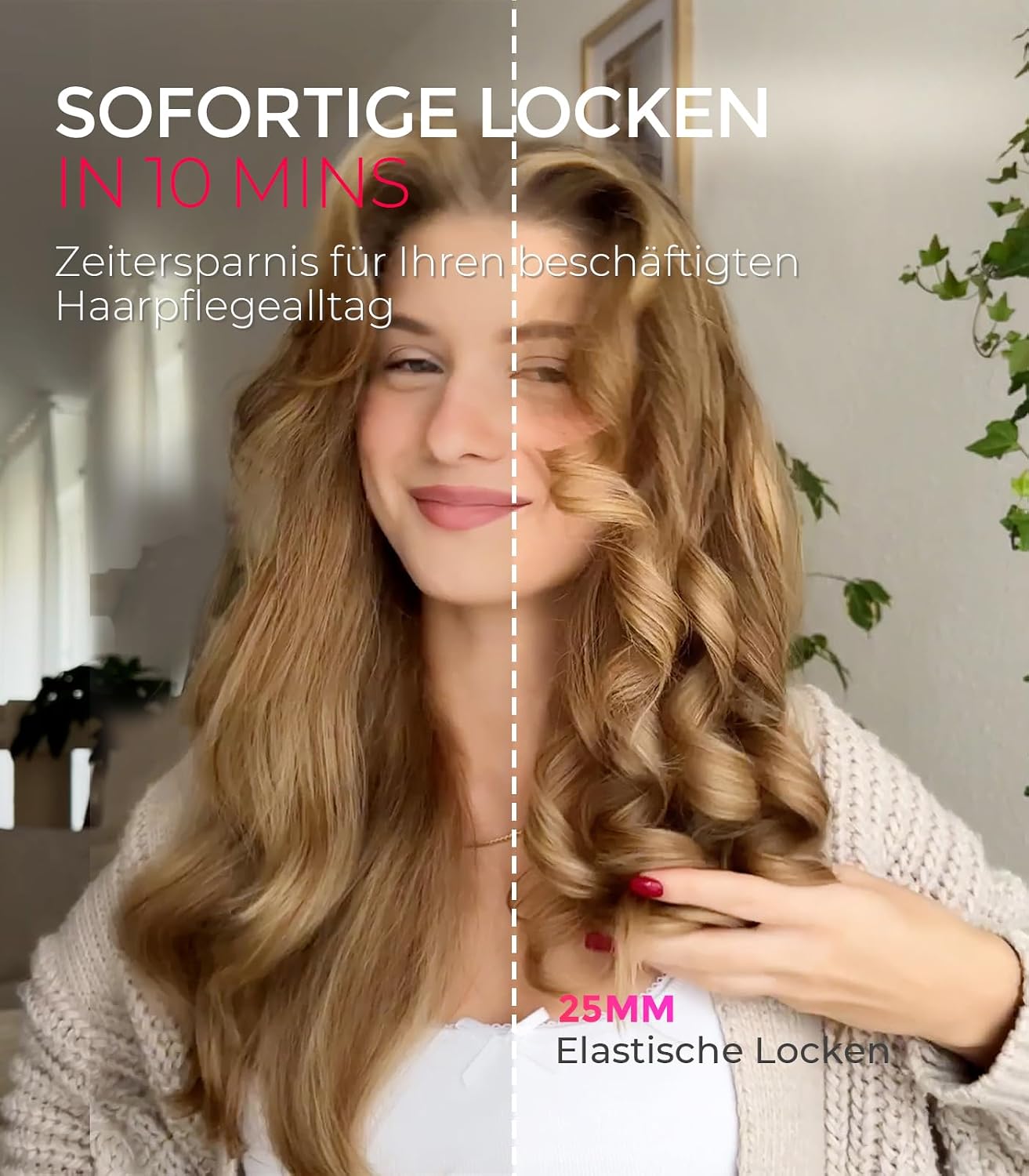 TYMO Lockenstab Automatisch Große Locken - TYMO CURLPRO Automatischer Rotierender Lockenstab 25mm für Kleine Locken mit 3 Temperaturstufen, 160-210℃, Beach Waves Lockenstäbe für Kurze und Lange Haare – Bild 3