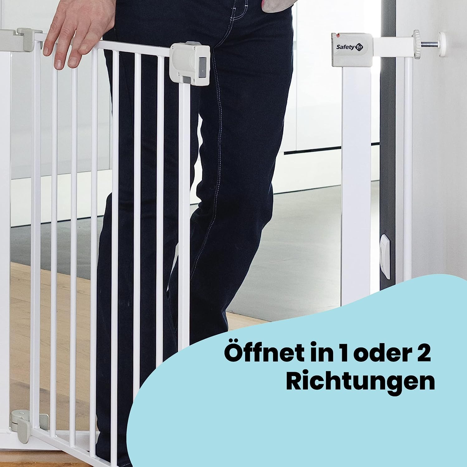 Safety 1st Auto Close Gate, Treppenschutzgitter 73–80 cm, Weiß – Bild 8
