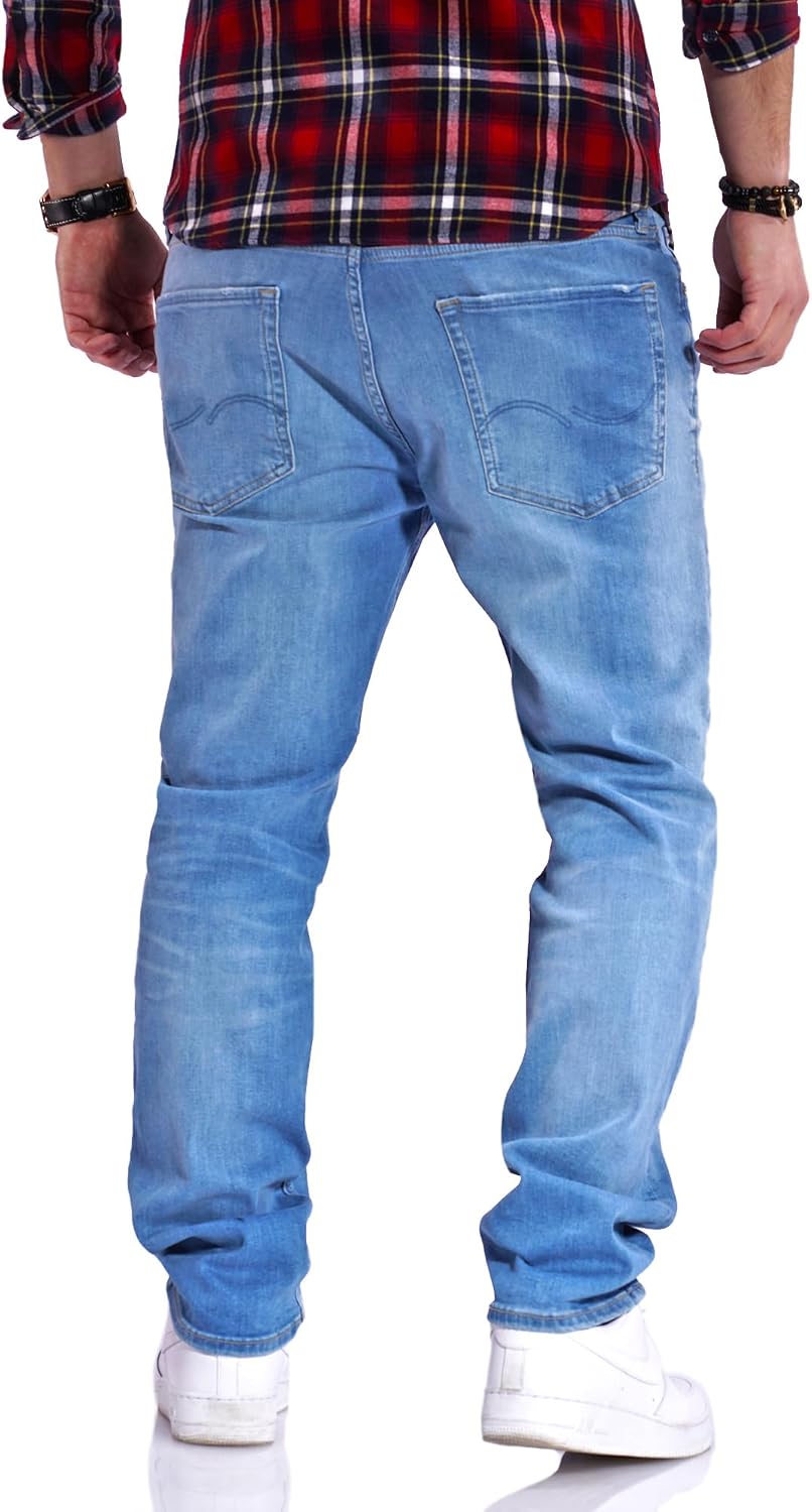 JACK & JONES Herren Jeans Clark ARIS Regular Fit Straight Leg Denim Herrenhose – Bild 2
