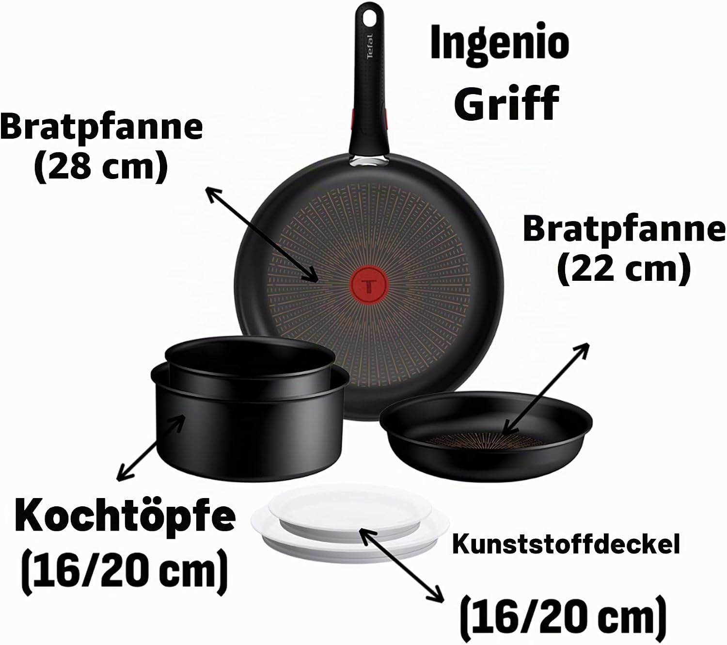 Tefal Ingenio Explore On 7-tlg. Kochgeschirr-Set, stapelbar, platzsparend – Bild 8