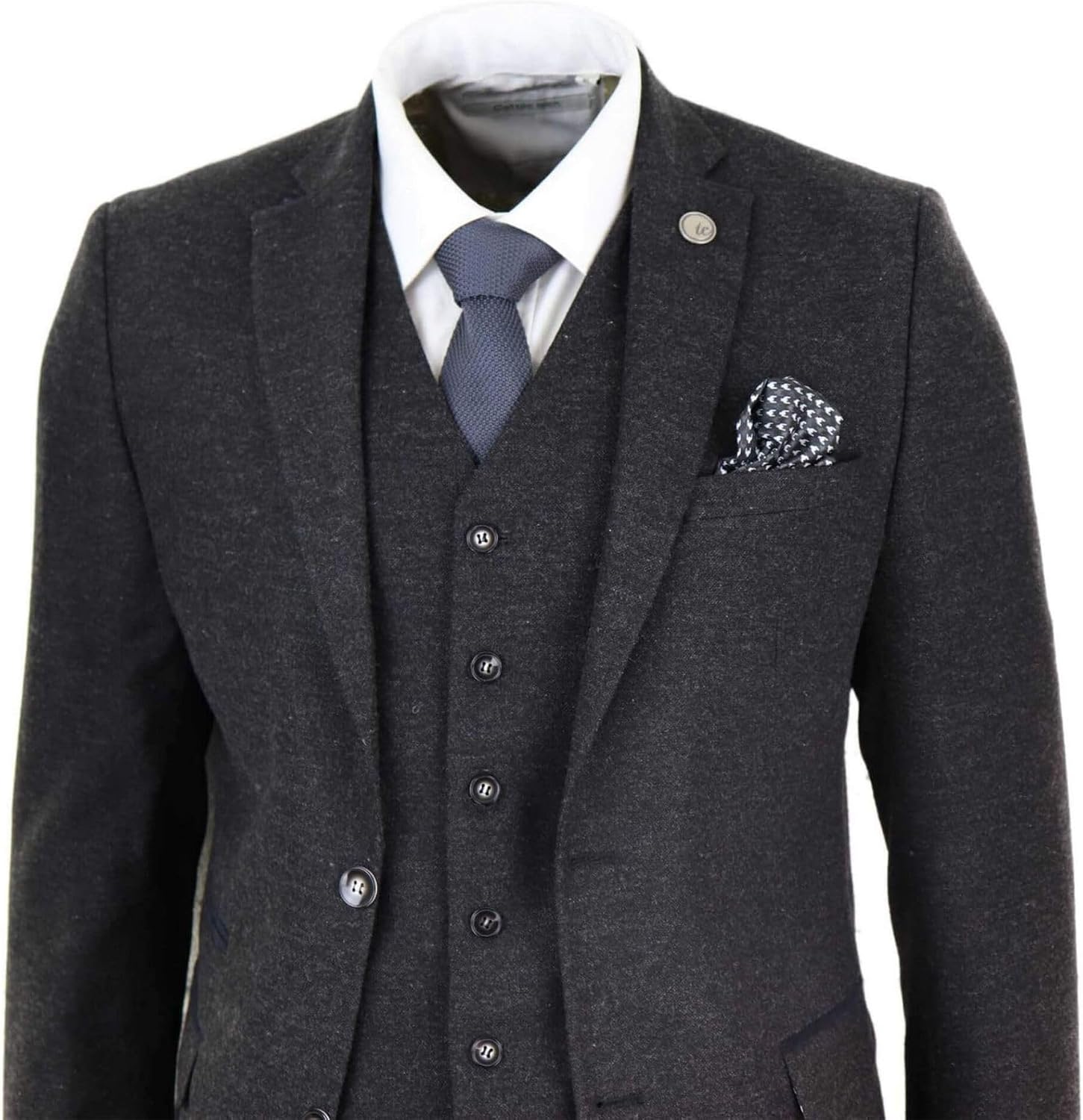 Herrenanzug 3 Teilig Wollenanteil Tweed Design 1920 Vintage Klassisch – Bild 4