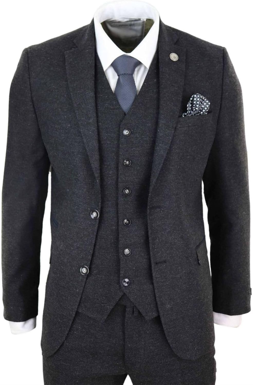 Herrenanzug 3 Teilig Wollenanteil Tweed Design 1920 Vintage Klassisch – Bild 2