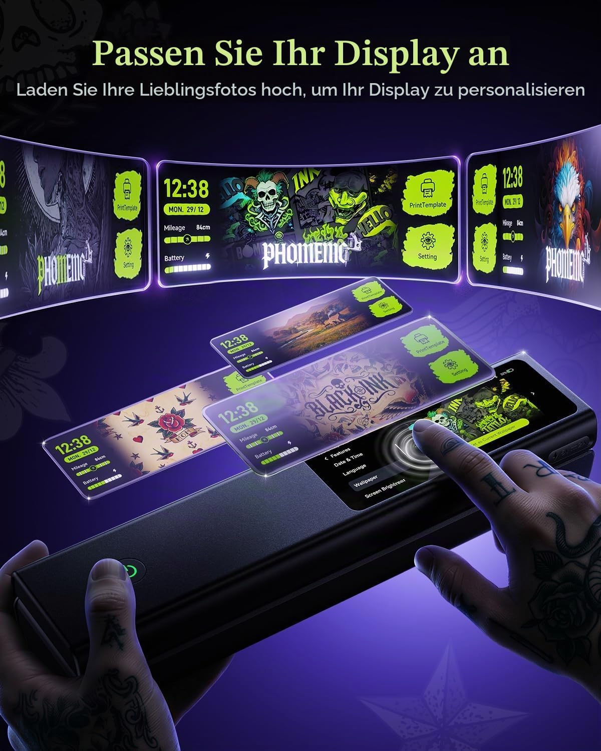 Phomemo L85 Tattoo Stencil Drucker mit 5-Zoll Touchscreen Professioneller – Bild 5