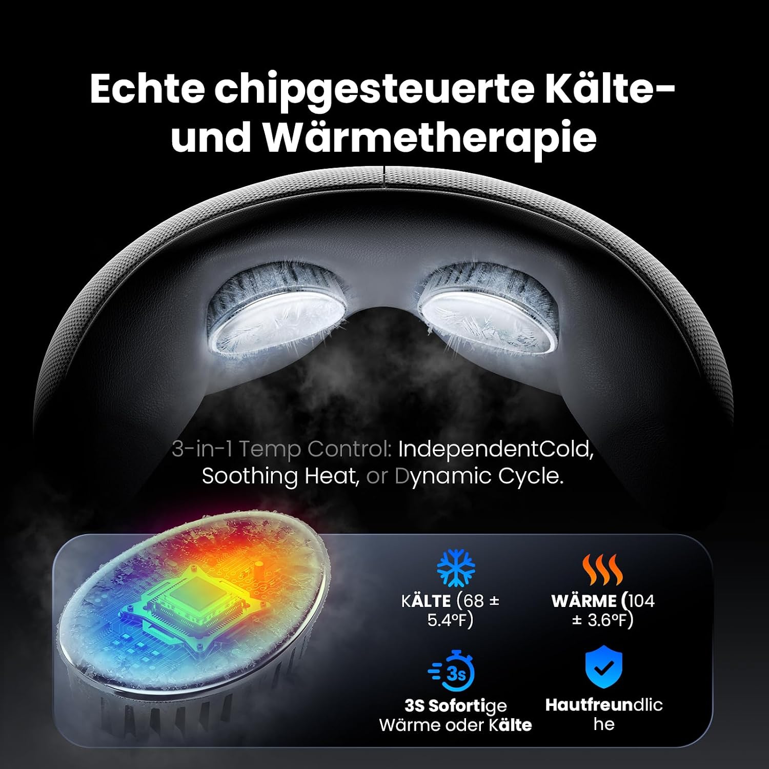 BOB AND BRAD EYEFLOW Augenmassagegerät mit Wärme&Kälte, Ideal als Geschenk – Bild 2