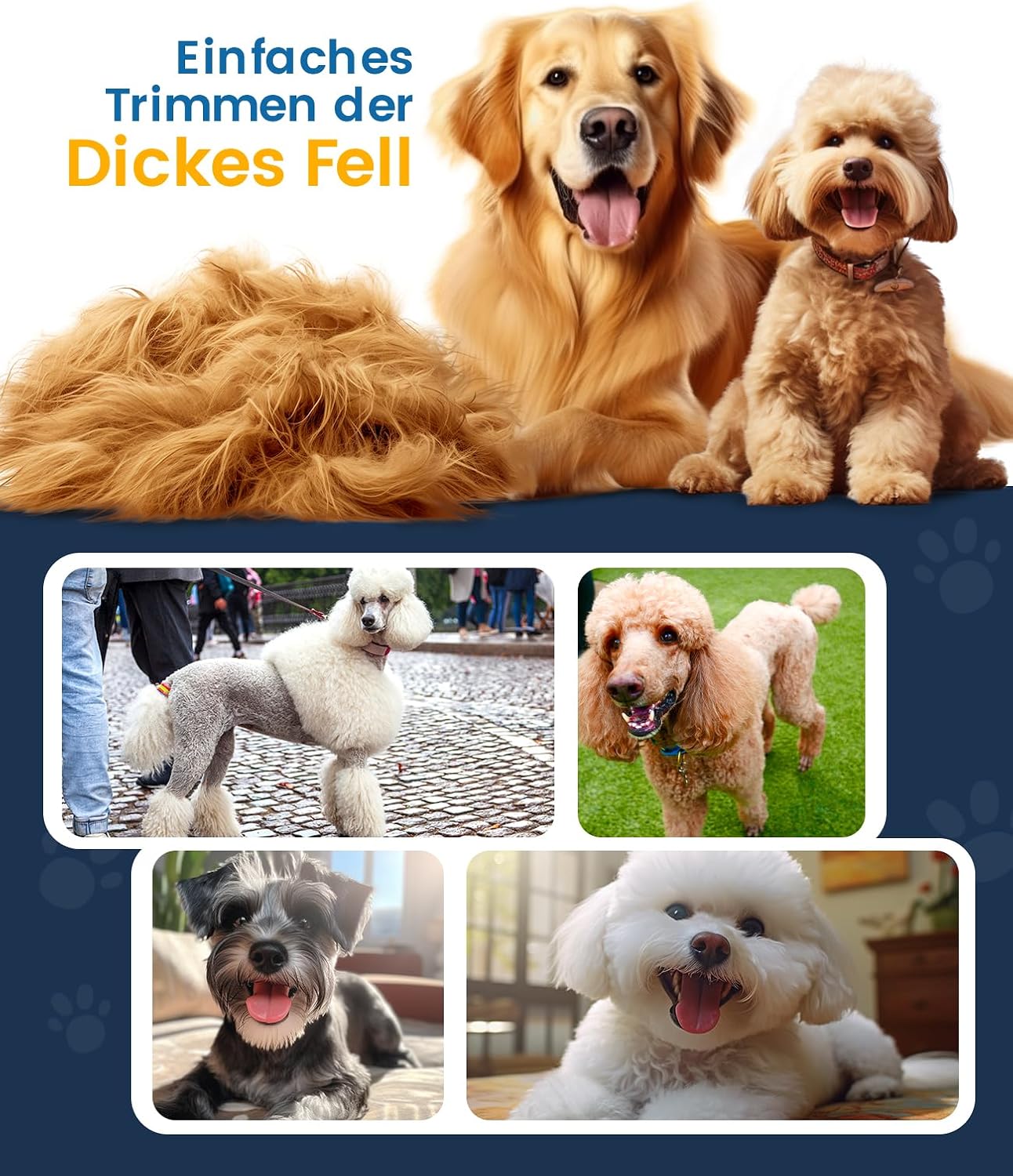 oneisall Hundeschermaschine für die Fellpflege für dickes, schweres Fell – Bild 7