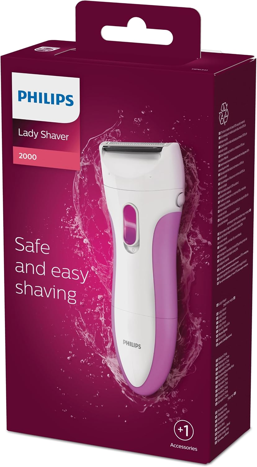 Philips Rasierer Ladyshave Wet & Dry HP6341/00 – Elektrischer, kabelloser Damenrasierer für Achseln, Beine und Bikinizone zur Anwendung auf nasser oder trockener Haut – Bild 5