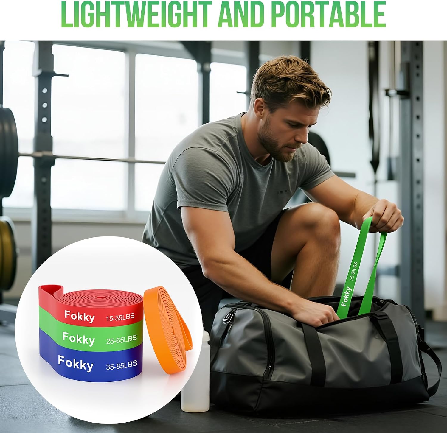 Fokky Fitnessbänder Resistance Bands Set, 4 Stufen Widerstandsbänder – Bild 7