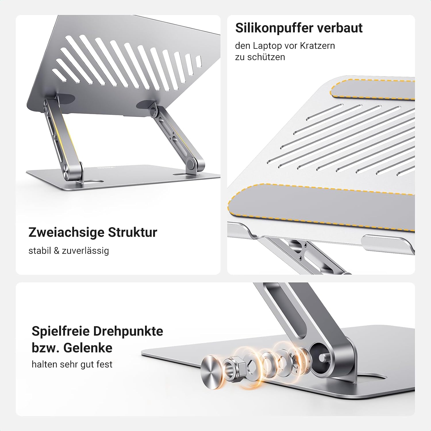 UGREEN Laptop Ständer Aluminium Höhenverstellbarer Laptop Stand 10-17.3" – Bild 2