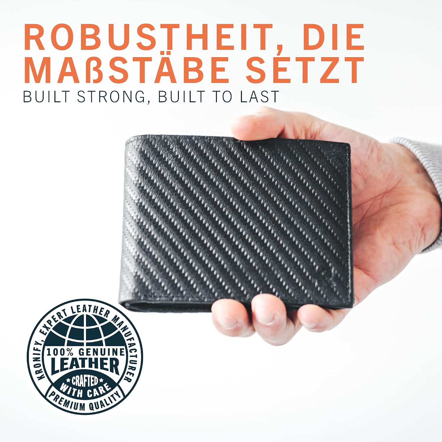 Leder Geldbörse Herren, Echtleder Portmonee Herren, RFID Schutz – Bild 6