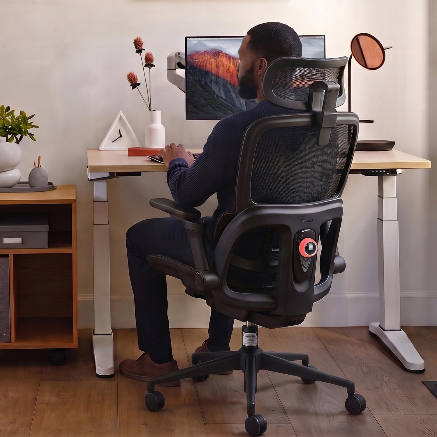 SIHOO B300 Pro Bürostuhl Ergonomisch mit 4D-verstellbare Lendenwirbelstütze – Bild 13