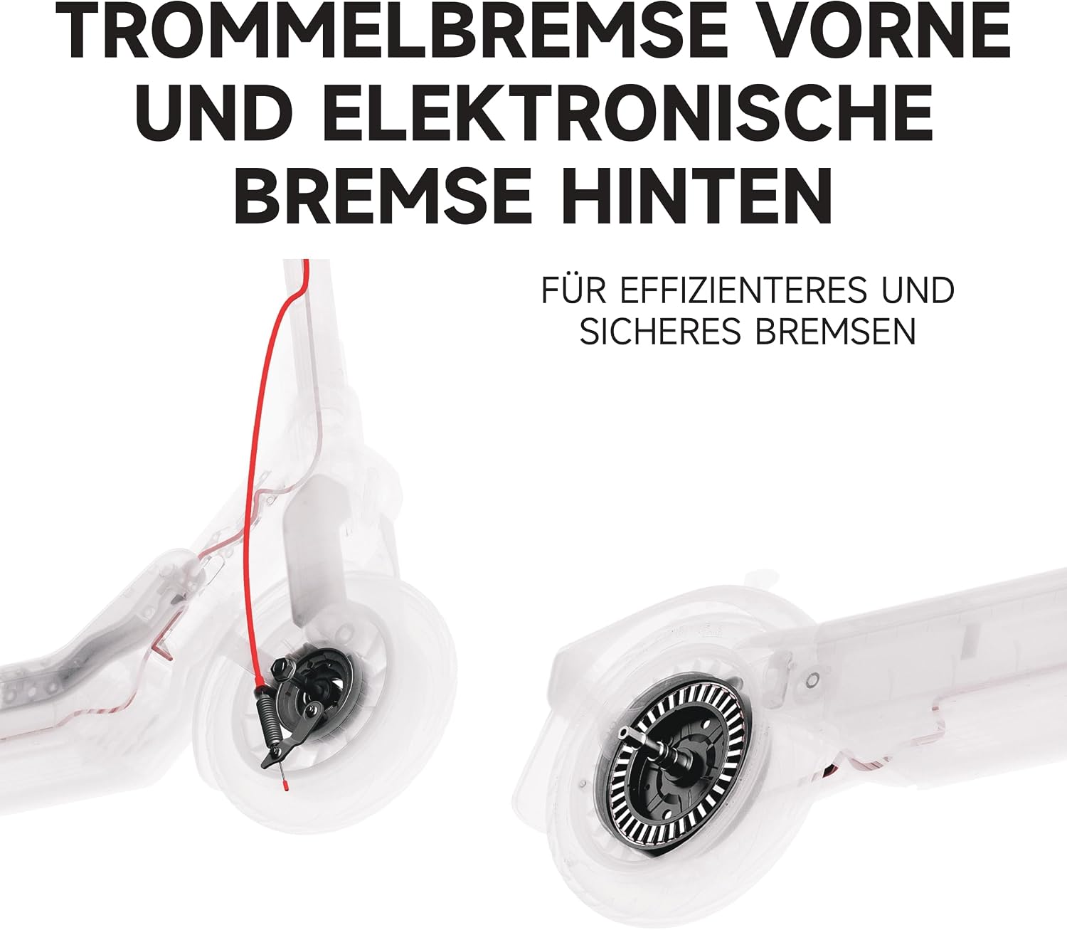 Segway-Ninebot E3 D E-Scooter für Pendler mit Straßenzulassung, 45km Reichweite (37km bei 20km/h), 800W Motor, faltbar & leicht (17,5kg), Federung vorne & hinten, 10-Zoll Reifen, IPX5 – Bild 4