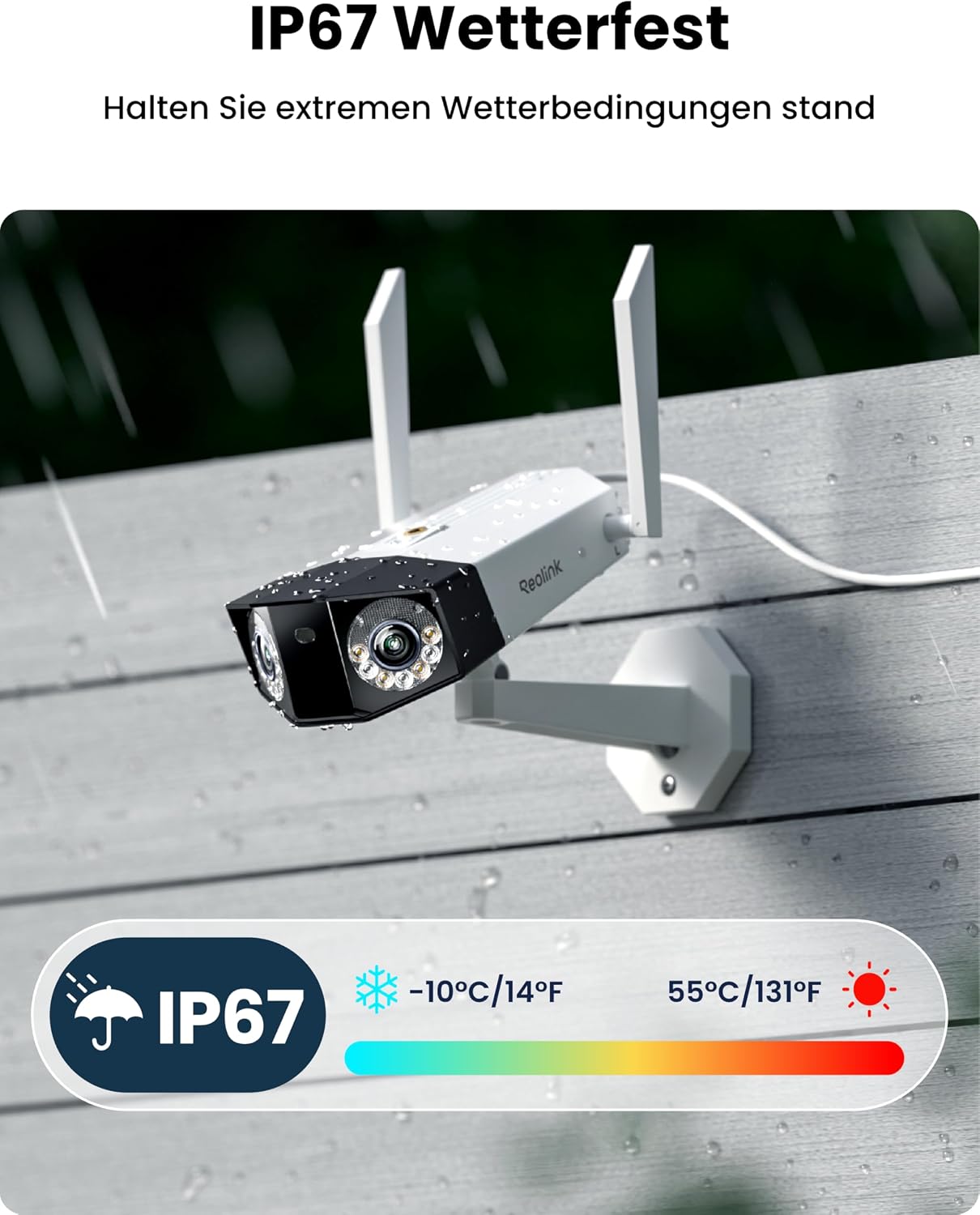 Reolink 16MP Wi-Fi 6 Überwachungskamera Aussen WLAN mit 180° Panoramablick – Bild 9