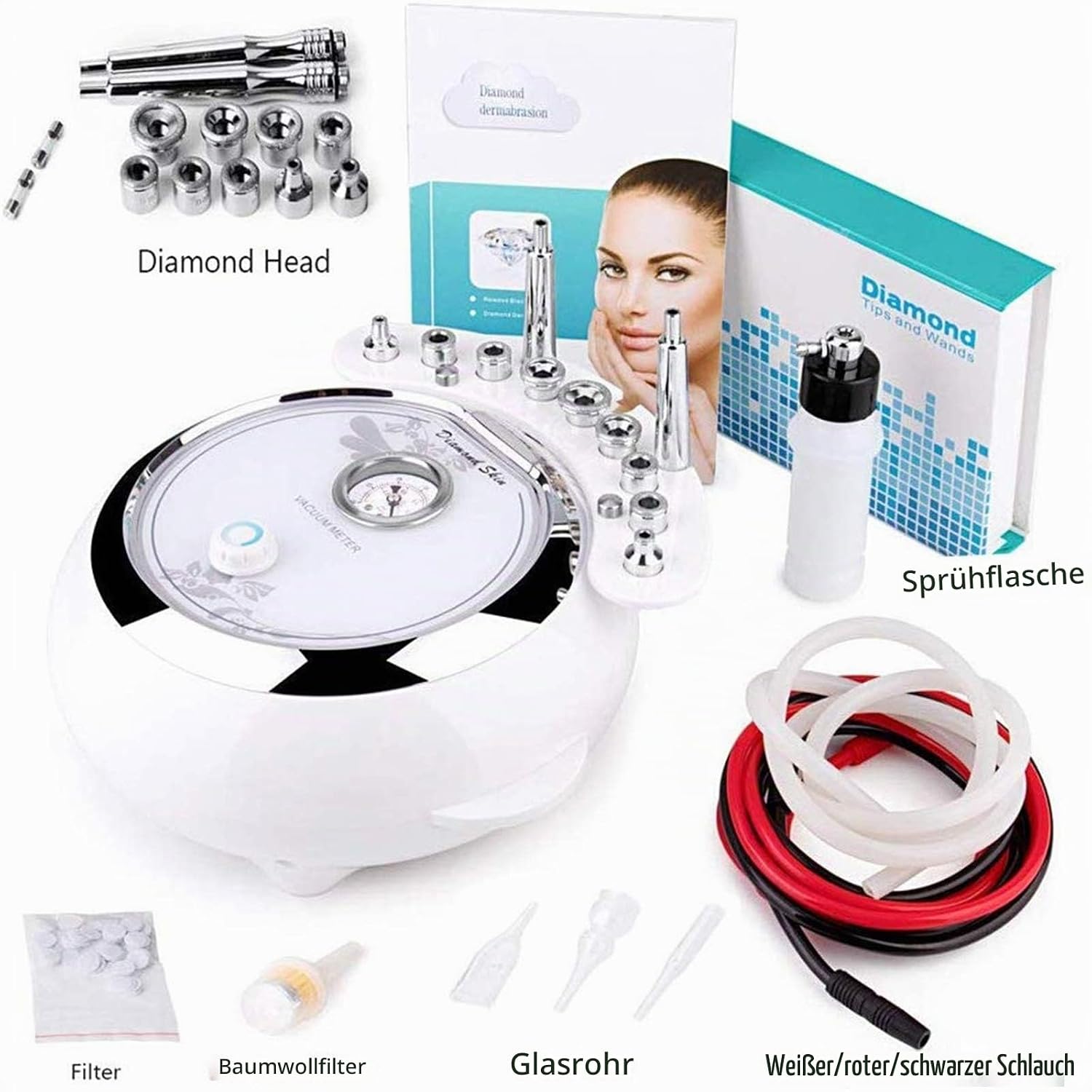 Diamant Mikrodermabrasion Dermabrasion Maschine, 3 in 1 Professionelle – Bild 8