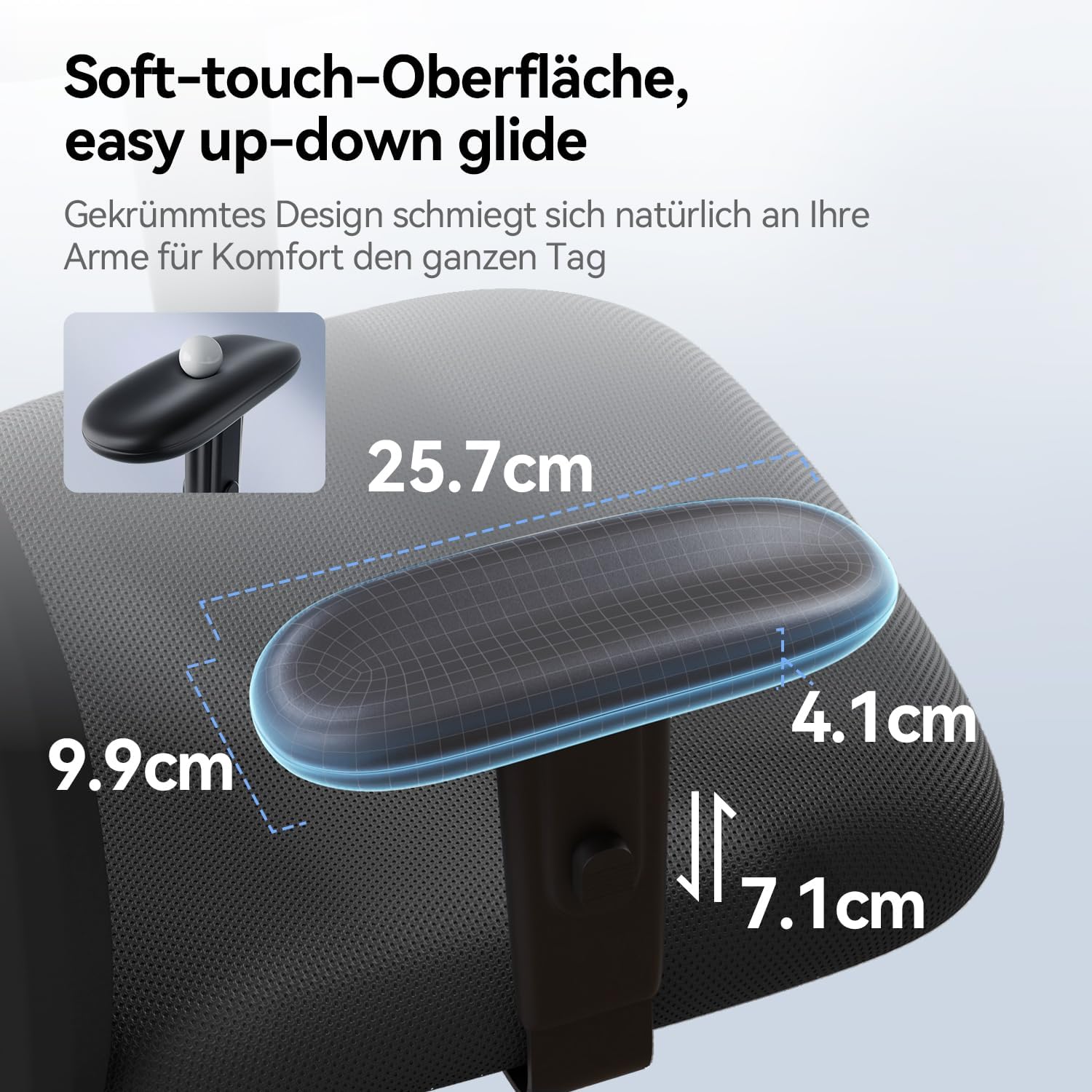 SIHOO Bürostuhl Ergonomisch,Verstellbarer Lordosenstütze Schreibtischstuhl – Bild 7