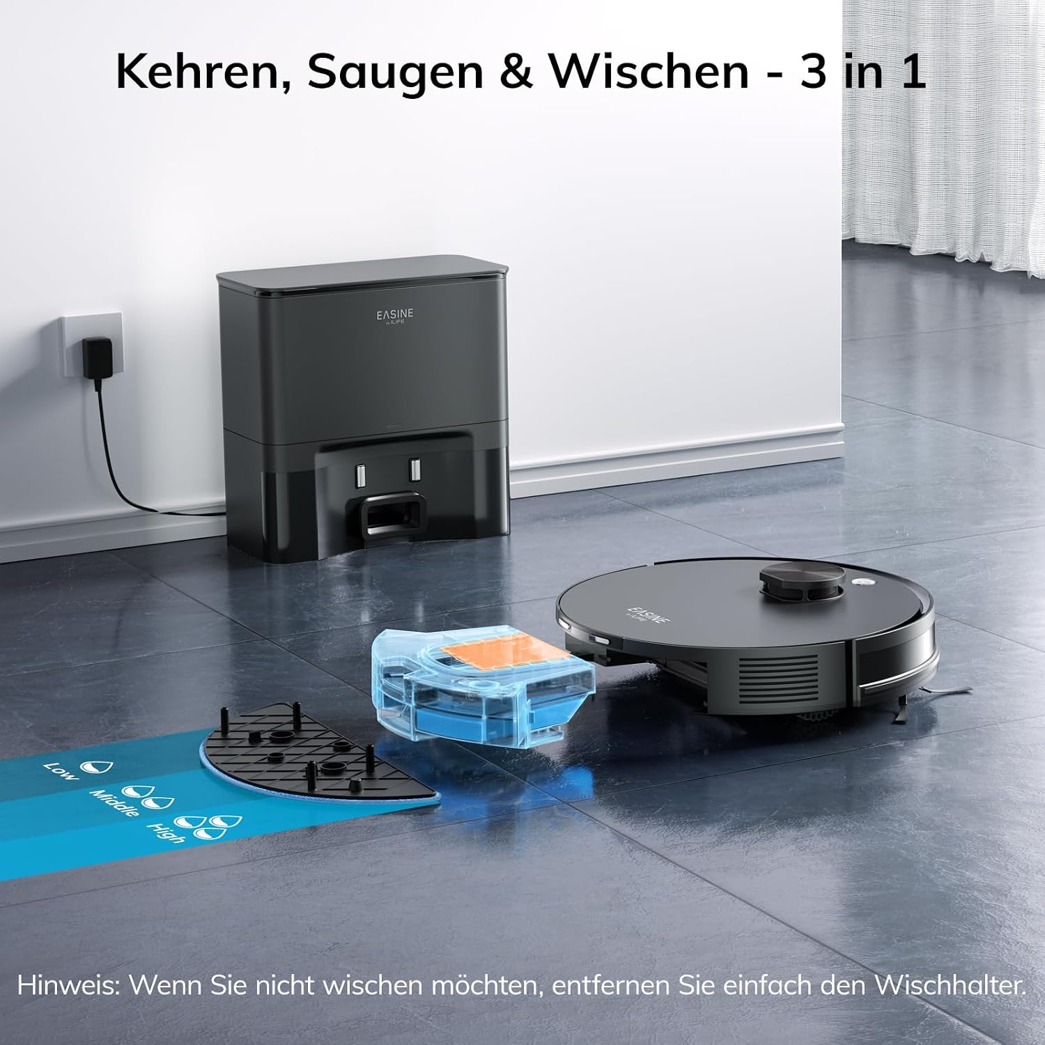 S20 Saugroboter mit Wischfunktion Automatische Absaugstation – Bild 8