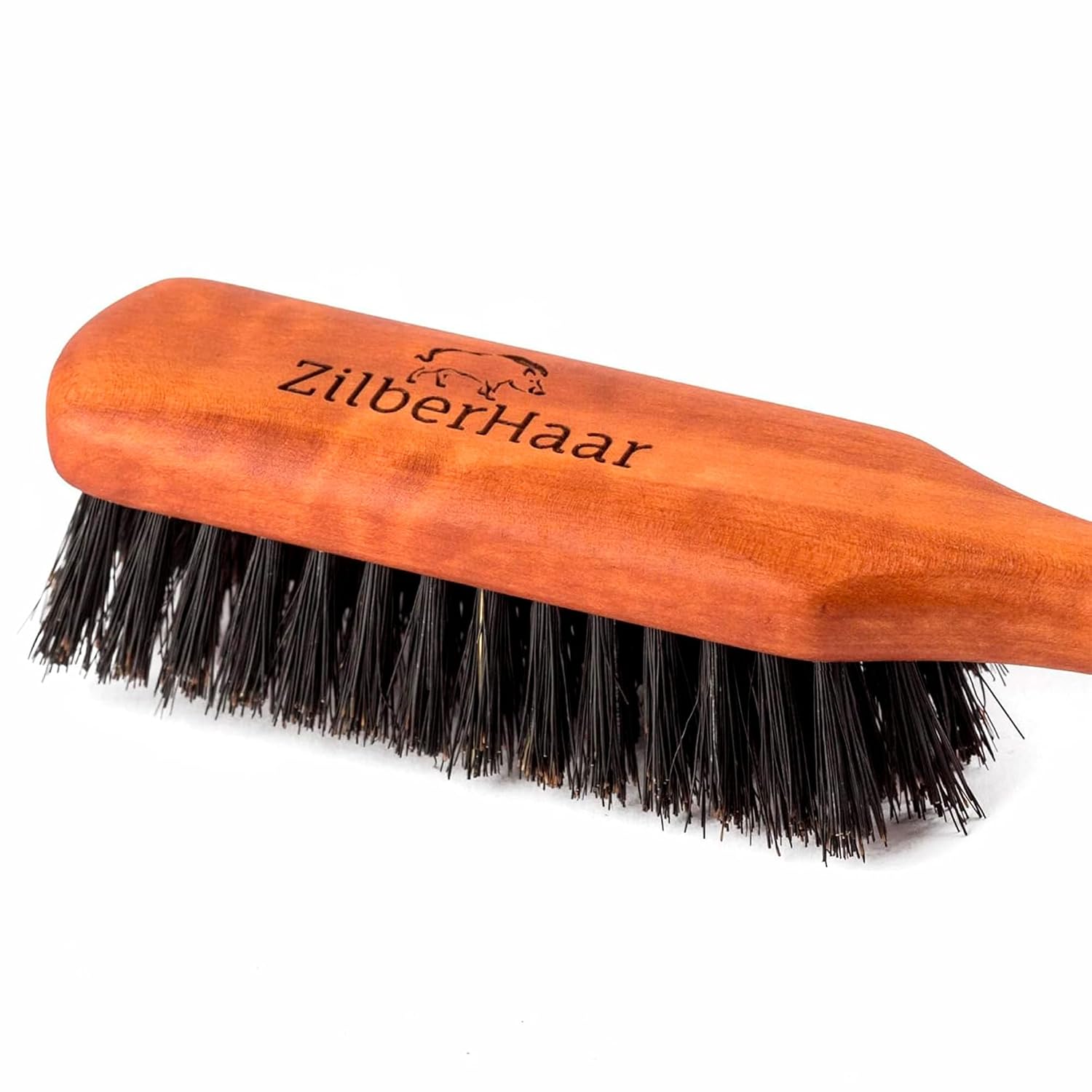 Zilberhaar Bartbürste (Weiche Borsten) | 100% Wildschweinborsten Mit Birnbaumholz | Funktioniert Mit Allen Bartbalsam & Öle | Made in Germany – Bild 2