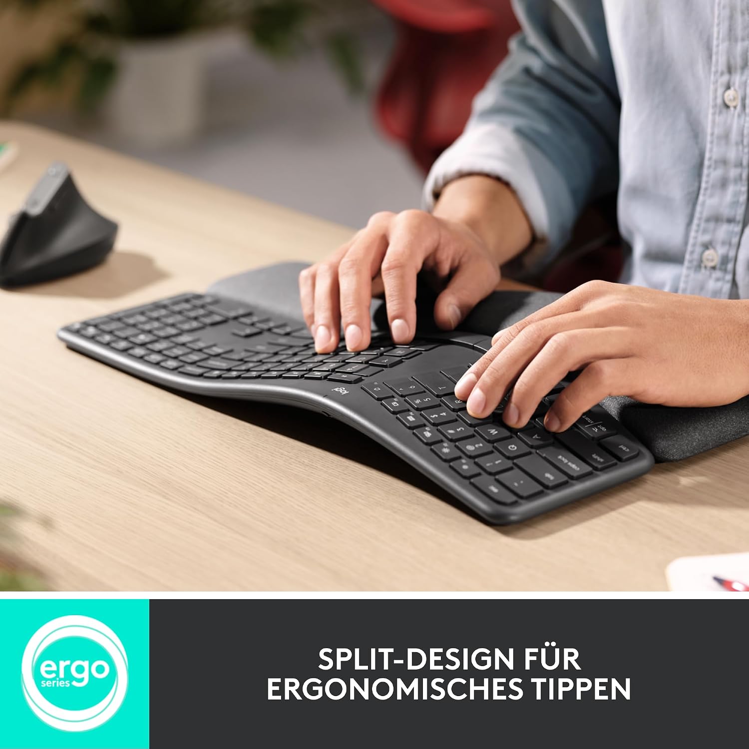 Logitech ERGO K860 kabellose ergonomische Tastatur – geteilte Tastatur – Bild 5
