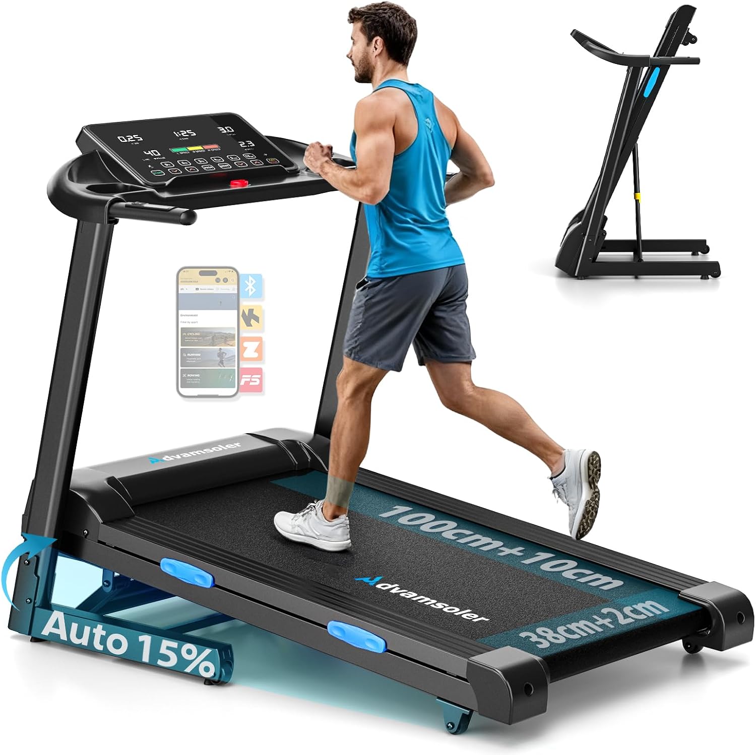 Laufband für Zuhause mit Automatischer Steigung 15% – Bild 6