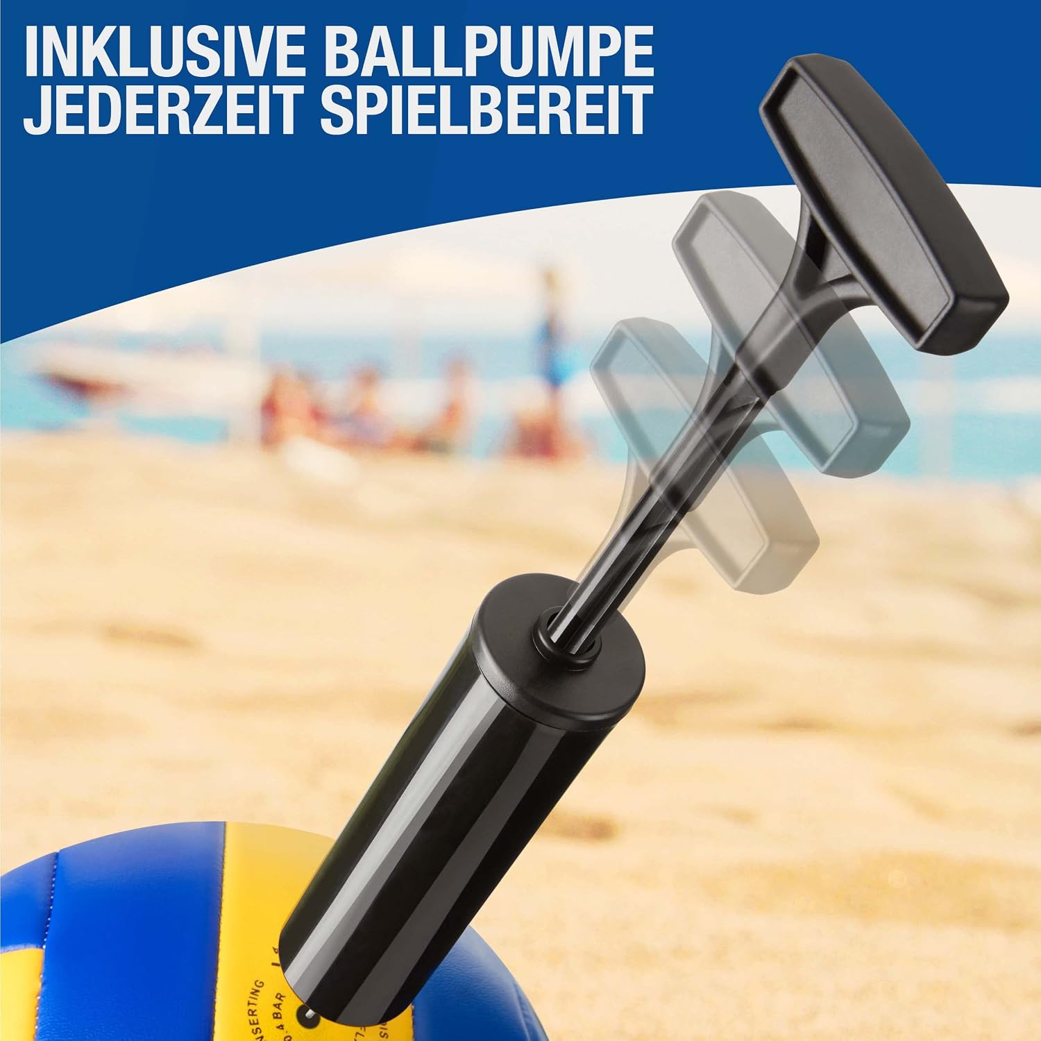 NAJATO Sports Volleyball | Langlebiger Beachvolleyball inkl. Ballpumpe – Bild 5