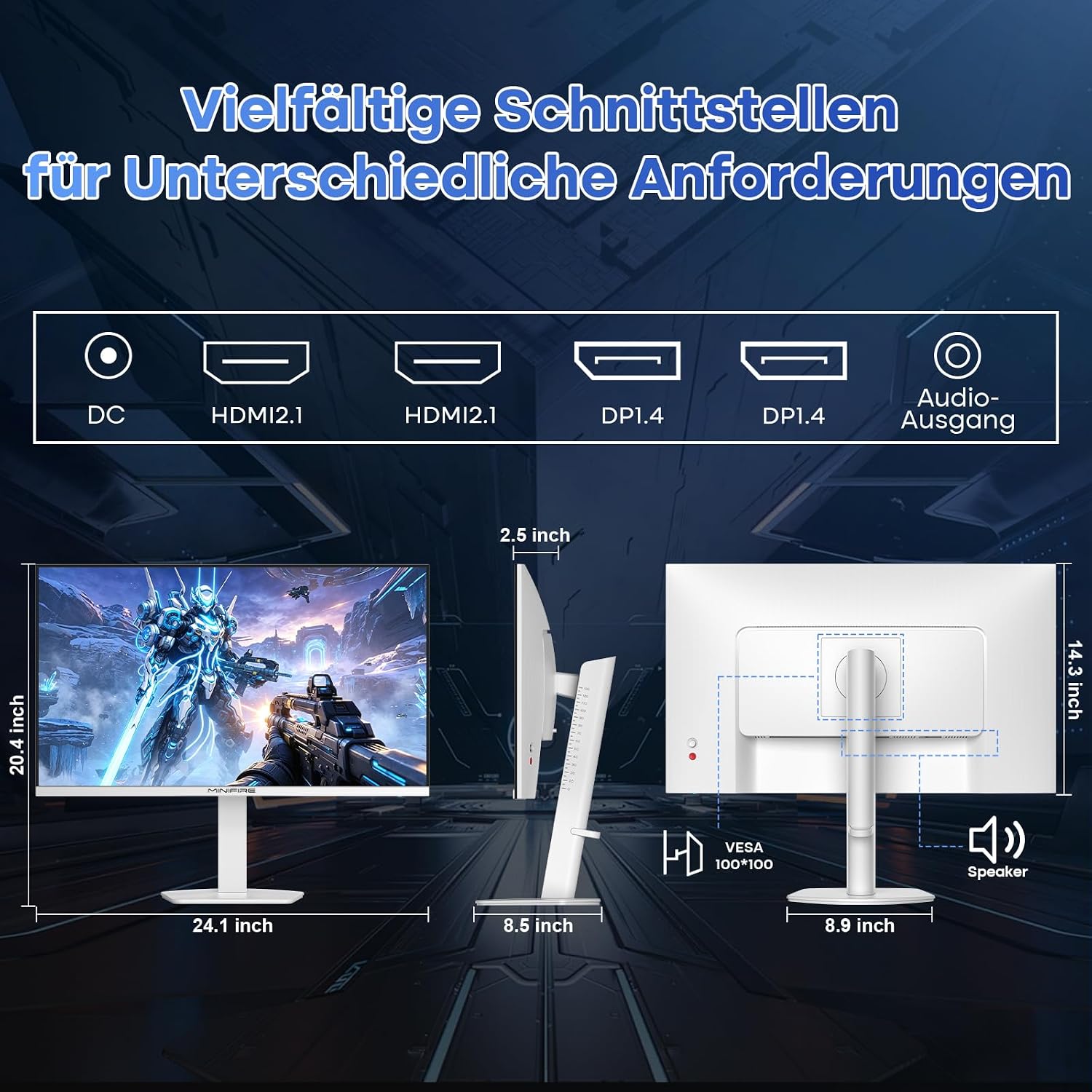 Minifire 27 Zoll 4K Gaming Monitor, UHD 160Hz/FHD 320Hz Dual Modus,Fast IPS – Bild 7