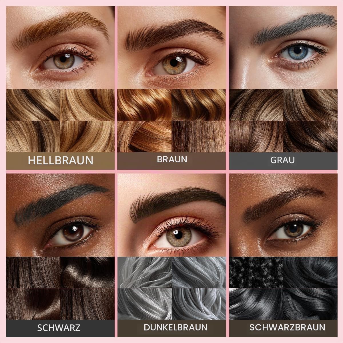 QIC Augenbrauenstift, Microblading Eyebrow Pencil, Wasserfest & Langanhaltend, Präzises Nachzeichnen für Natürliche & Volle Augenbrauen, Cruelty-Free (06 Black Brown) – Bild 4