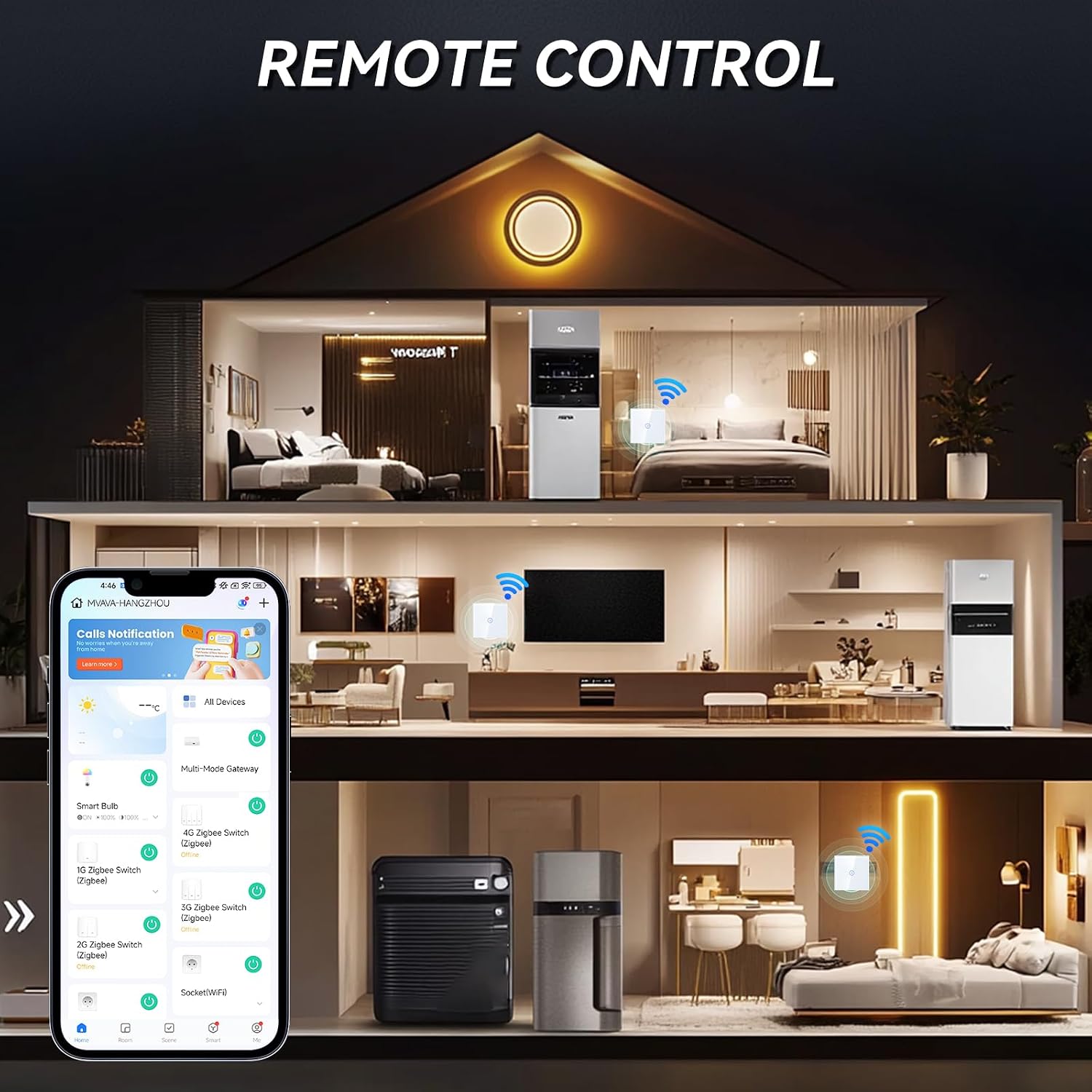 BSEED Smart Lichtschalter 1 Fach 1 Weg Wifi Smart Lichtschalter arbeitet mit Amazon Alexa and Google Home,Touch Wandschalte Glas Touchscreen-schalter Weiß, 2.4GHz(Erforderlich NeutralDraht) – Bild 5