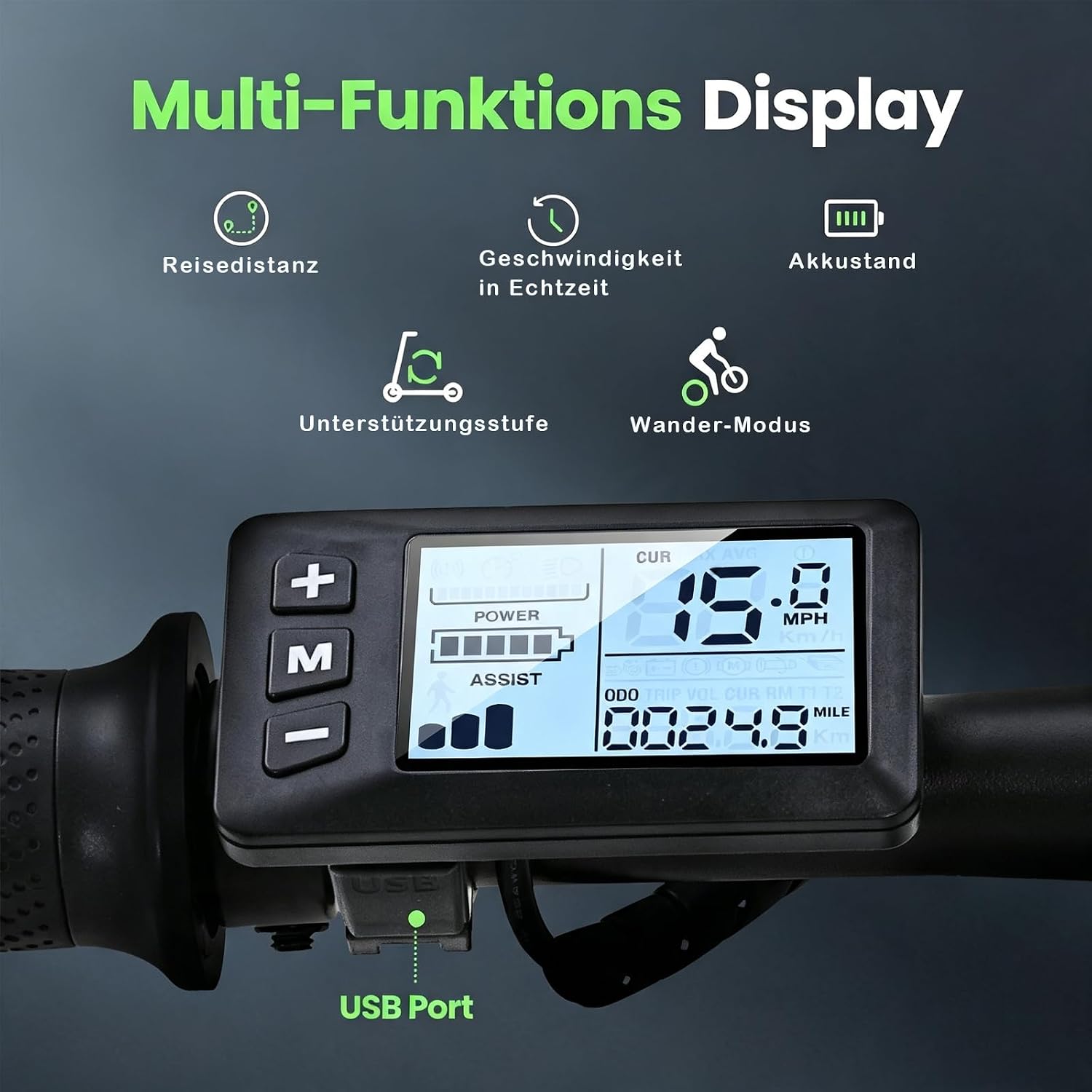 Klappbares City E-Bike mit App-Steuerung Max 50Km Reichweite – Bild 4