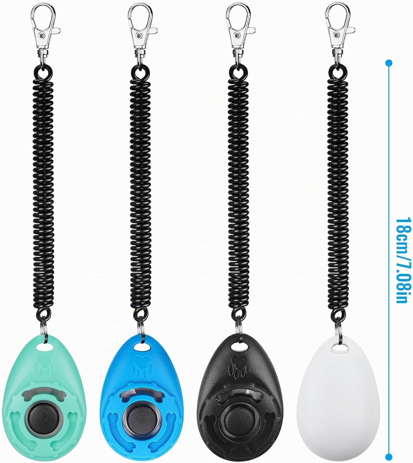 Diyife 4 Stück Hunde Clicker, Multi-Color Trainings-Clicker mit Handschlaufe – Bild 6