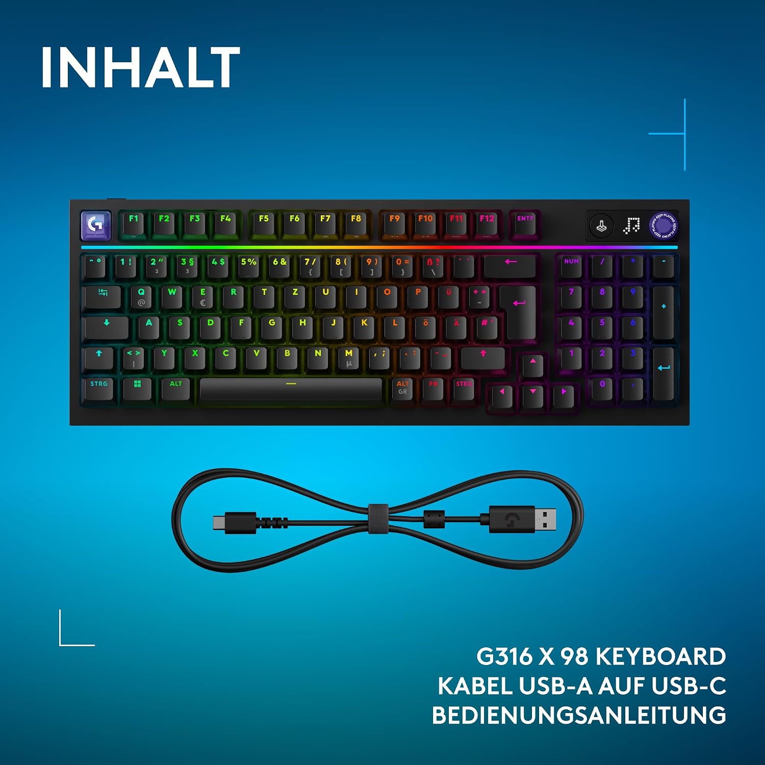 Logitech G G316 X 98 Gaming-Tastatur (Schwarz) – Bild 11
