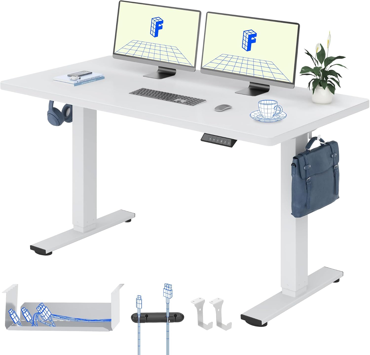 FLEXISPOT Höhenverstellbarer Schreibtisch Basic 140x80cm FLEXISPOT Höhenverstellbarer Schreibtisch Basic 140x80cm