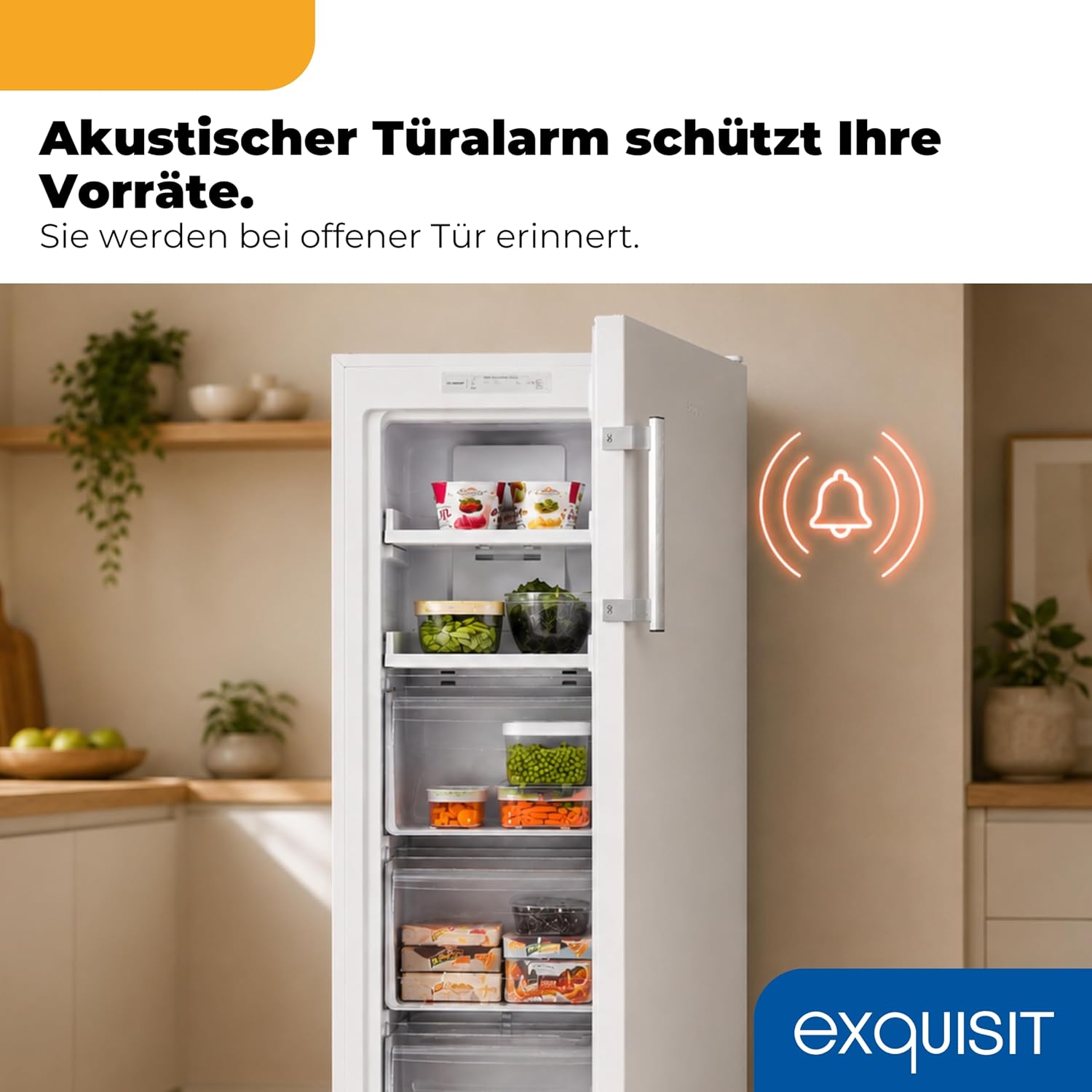 Exquisit GS5231-NF-H-040C Gefrierschrank - 161 l - NoFrost - Weiss – Bild 7