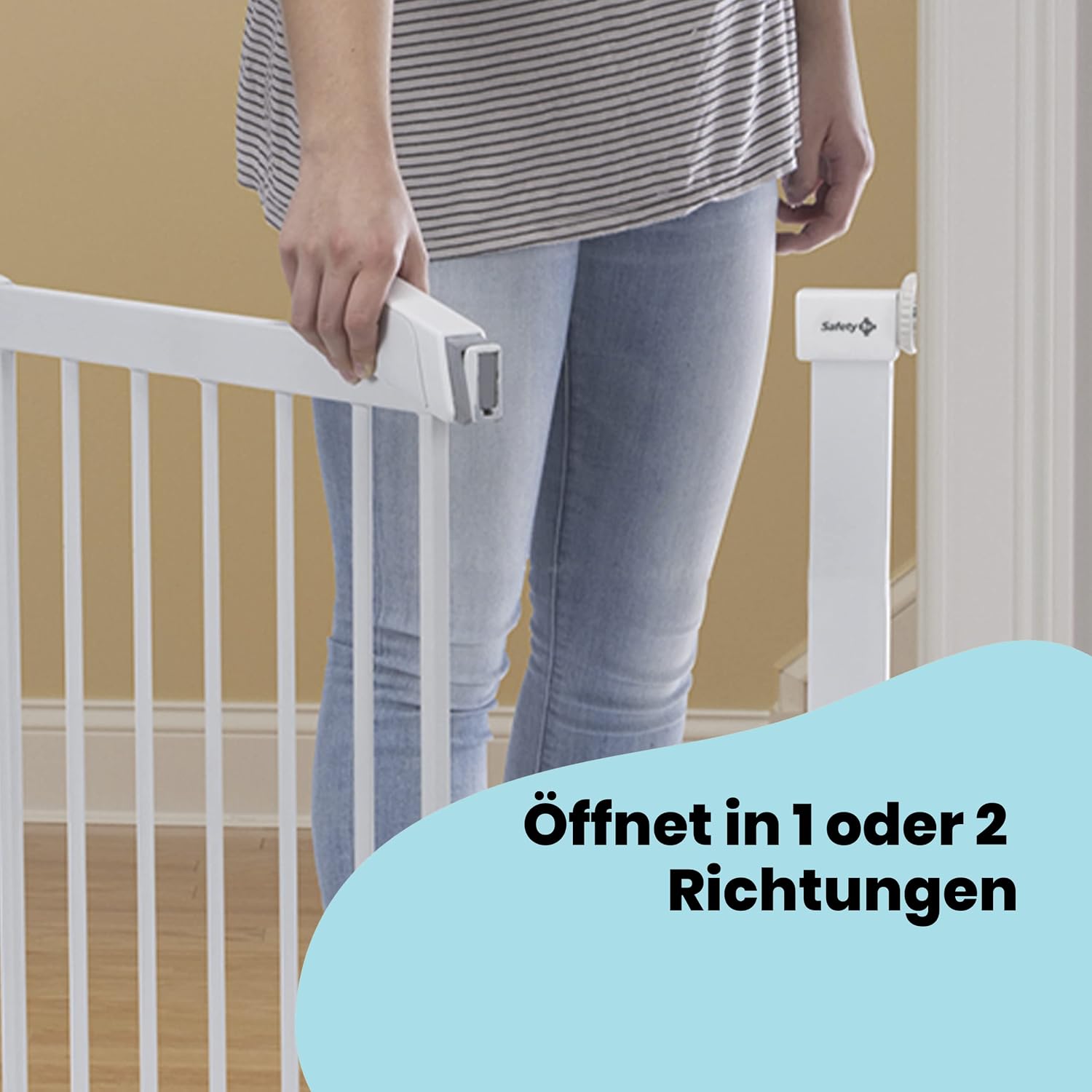 Safety 1st Flat Step Gate, Treppenschutzgitter 73–80 cm, Weiß – Bild 7