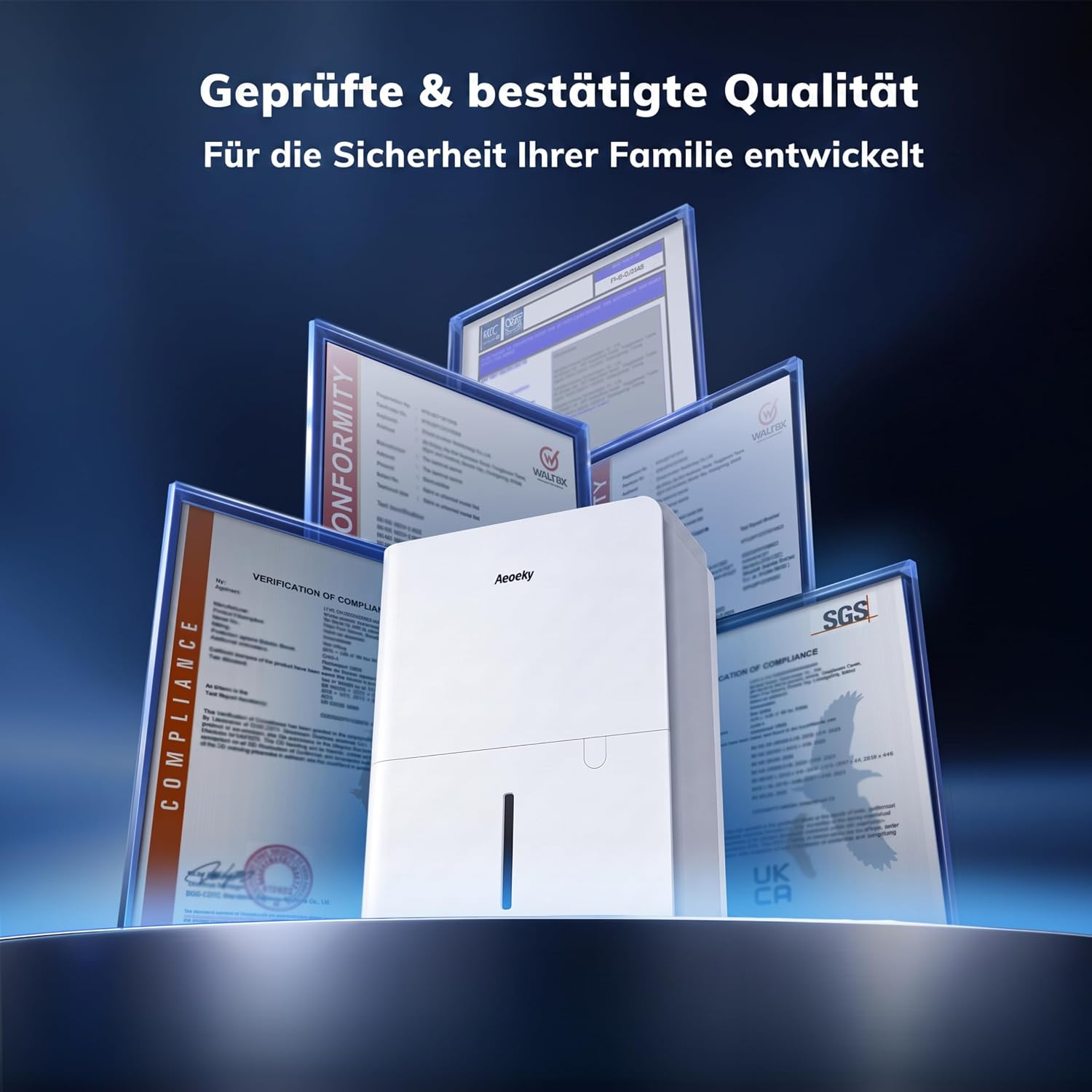 AEOCKY 25L/Tag Luftentfeuchter elektrisch, Wäschetrocknung, 2,7L Wassertank – Bild 8
