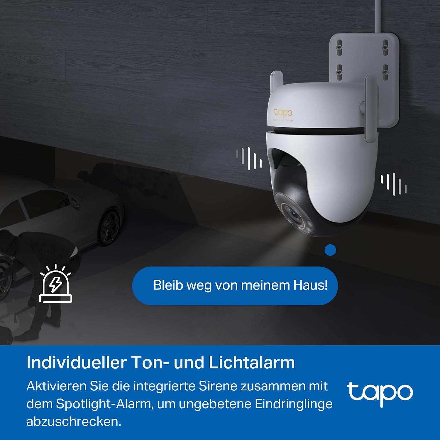 Tapo C530WS 360° Überwachungskamera Außen, 3K 5MP, Starlight Farbe Nachtsicht, KI-Erkennung, Bewegungsverfolgung, WLAN oder Ethernet, microSD-Karte bis zu 512 GB – Bild 9