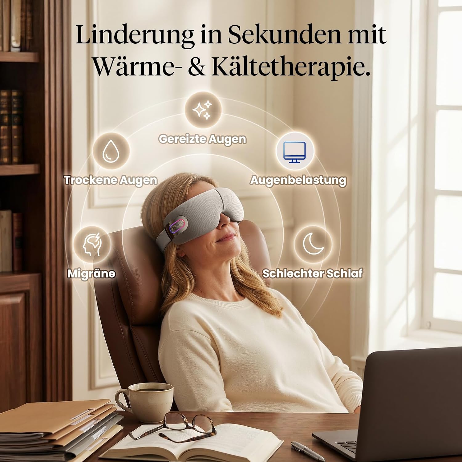 BOB AND BRAD EYEFLOW Augenmassagegerät mit Wärme&Kälte, Ideal als Geschenk – Bild 3