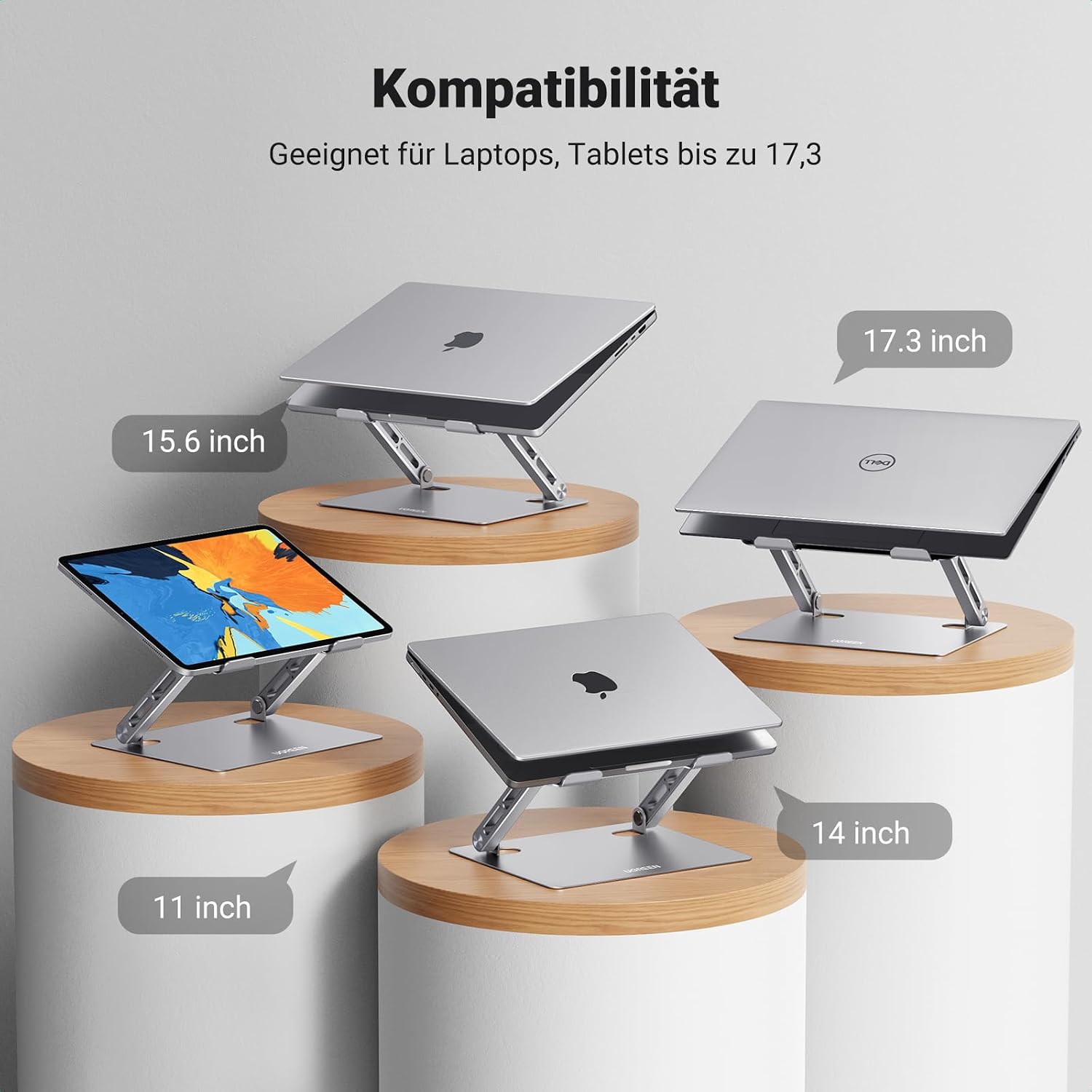 UGREEN Laptop Ständer Aluminium Höhenverstellbarer Laptop Stand 10-17.3" – Bild 7