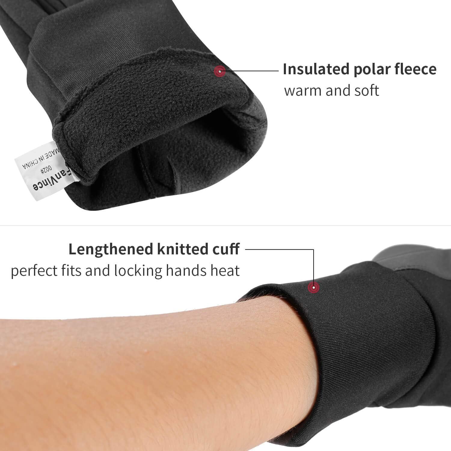 FanVince Handschuhe Herren Damen Winterhandschuhe Thermo Touchscreen Warme Fahrradhandschuhe Geschenke – Bild 3
