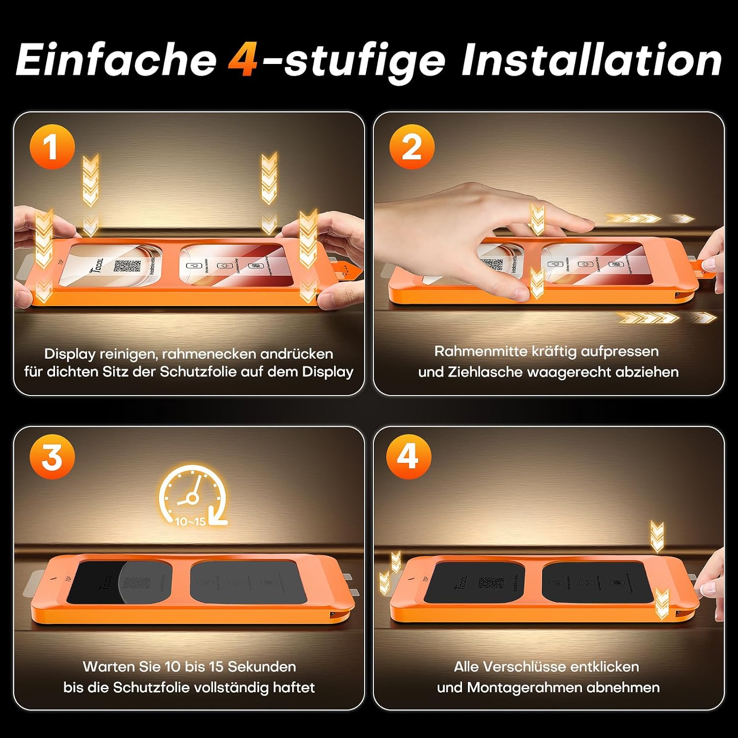 TOCOL für iPhone 17 Pro Max für Panzerglas 6,9 Zoll, Einfache Montage – Bild 8