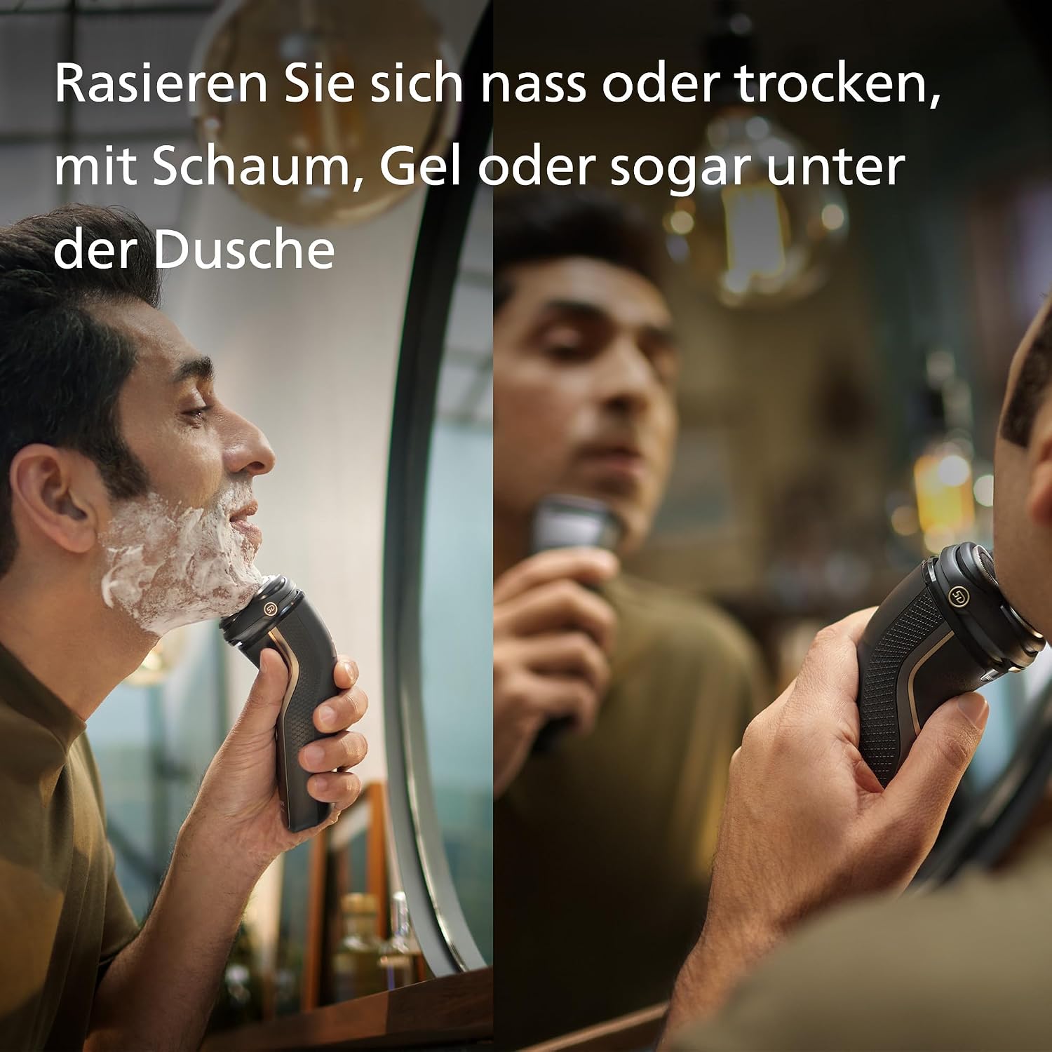 PHILIPS Shaver Series 3000 – Elektrischer Rasierer für Herren, Nass- und Trockenrasur, Schwarz, mit SkinProtect-Technologie, ausklappbarem Bartschneider, Ladestation und Reisetasche (Modell S3342/13) – Bild 5