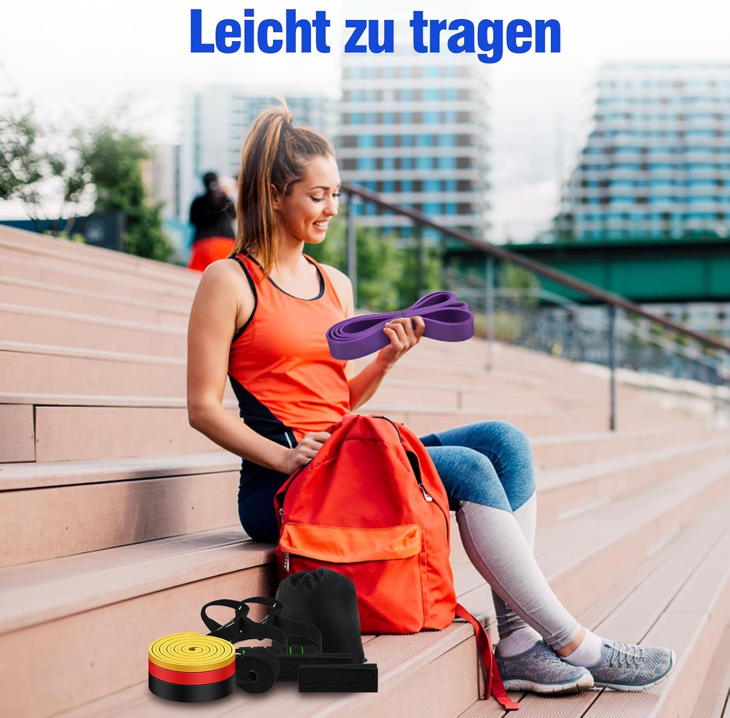 Fokky Fitnessbänder Resistance Bands Set mit 4 Stufen – Bild 7