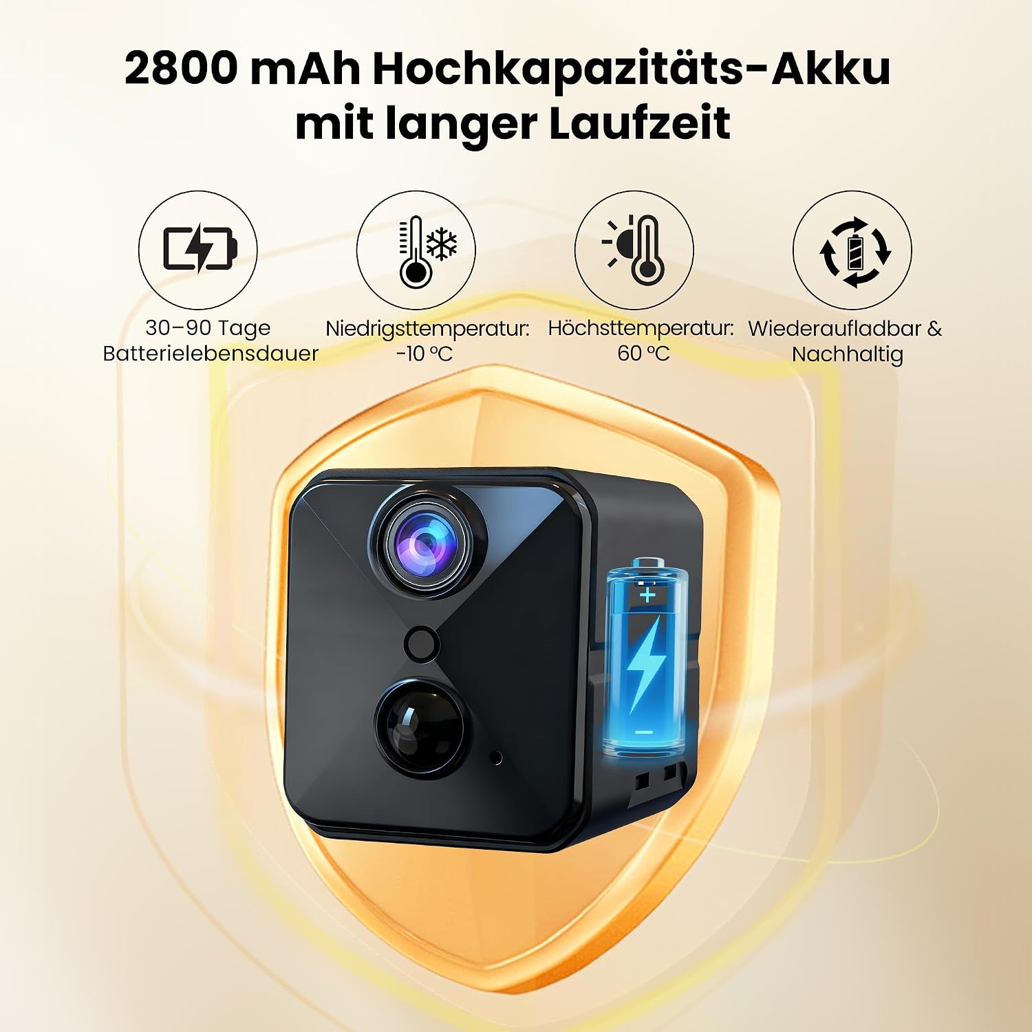 Erste 4K Mini Kamera Komplett neu Aufgewertet Überwachungskamera Innen Akku – Bild 4