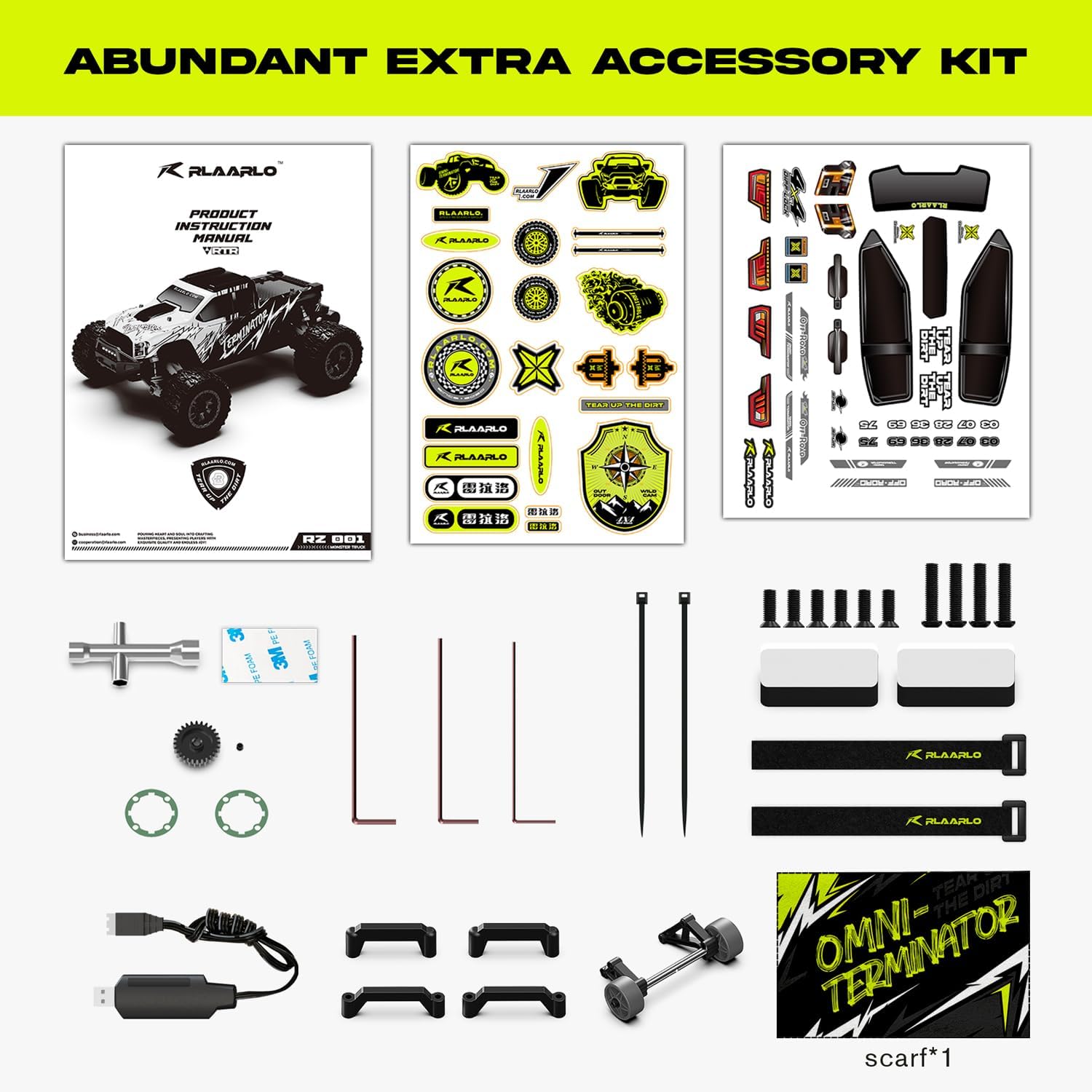 AMORIL 1/10 RTR bürstenlose schnelle RC-Autos für Erwachsene, max. 50 mph Hobby-Elektro-Offroad-Monstertruck, wasserdichtes Hochgeschwindigkeits-RC-Auto, 4WD-Fernsteuerungsauto mit 3S Lipo, Grün – Bild 8
