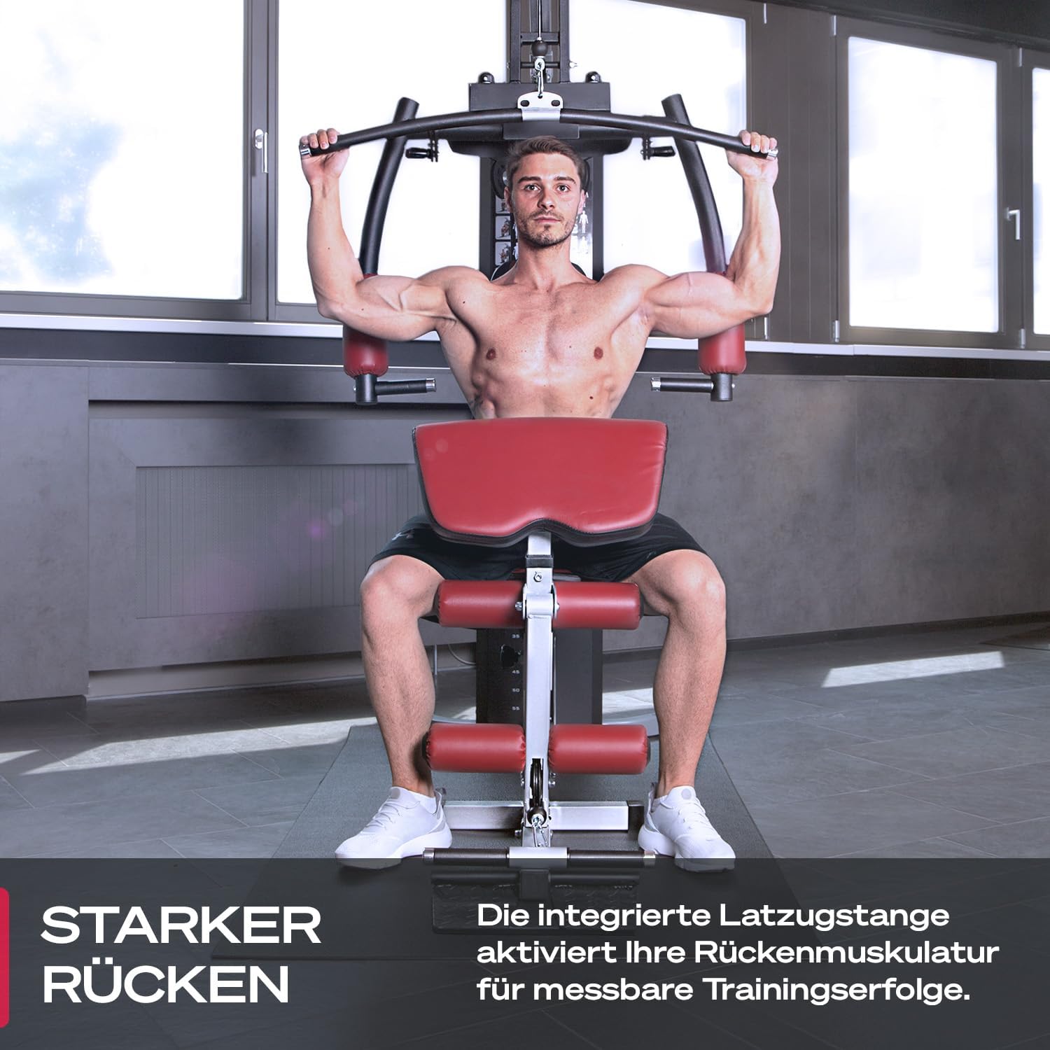 Sportstech, Kraftstation + bis 80 kg Gewichtsblock, Homegym HGX100/HGX300 – Bild 7