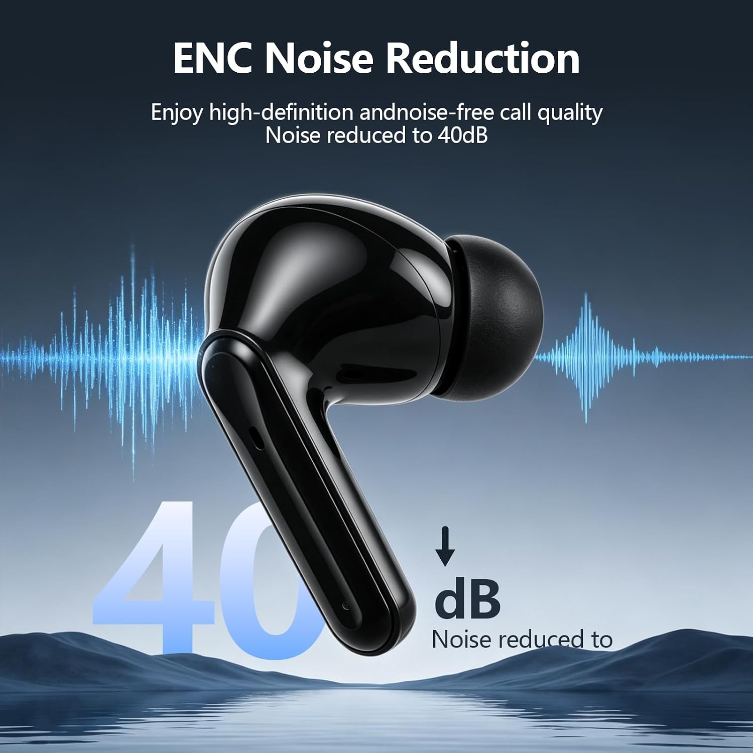 Bluetooth Kopfhörer, Kopfhörer Kabellos Bluetooth 5.3 In Ear Kopfhörer mit 4 ENC Noise Cancelling Mic, 72H Spielzeit Kabellose Kopfhörer Tiefer Bass Wireless Earbuds, IP7 Wasserdicht Ohrhörer – Bild 6