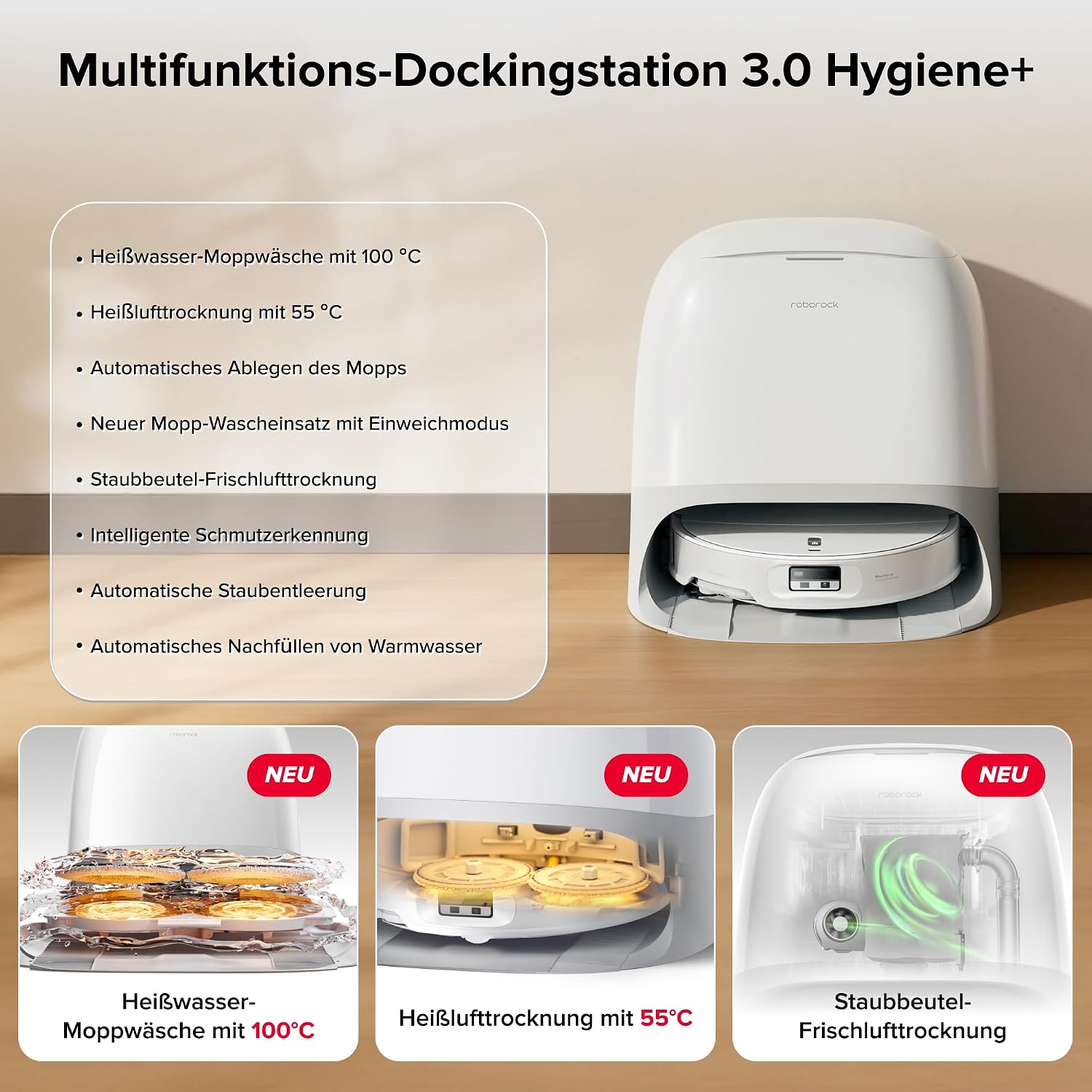 roborock Qrevo Curv 2 Pro Saugroboter mit Wischfunktion&Hebarem Wischmopp – Bild 8