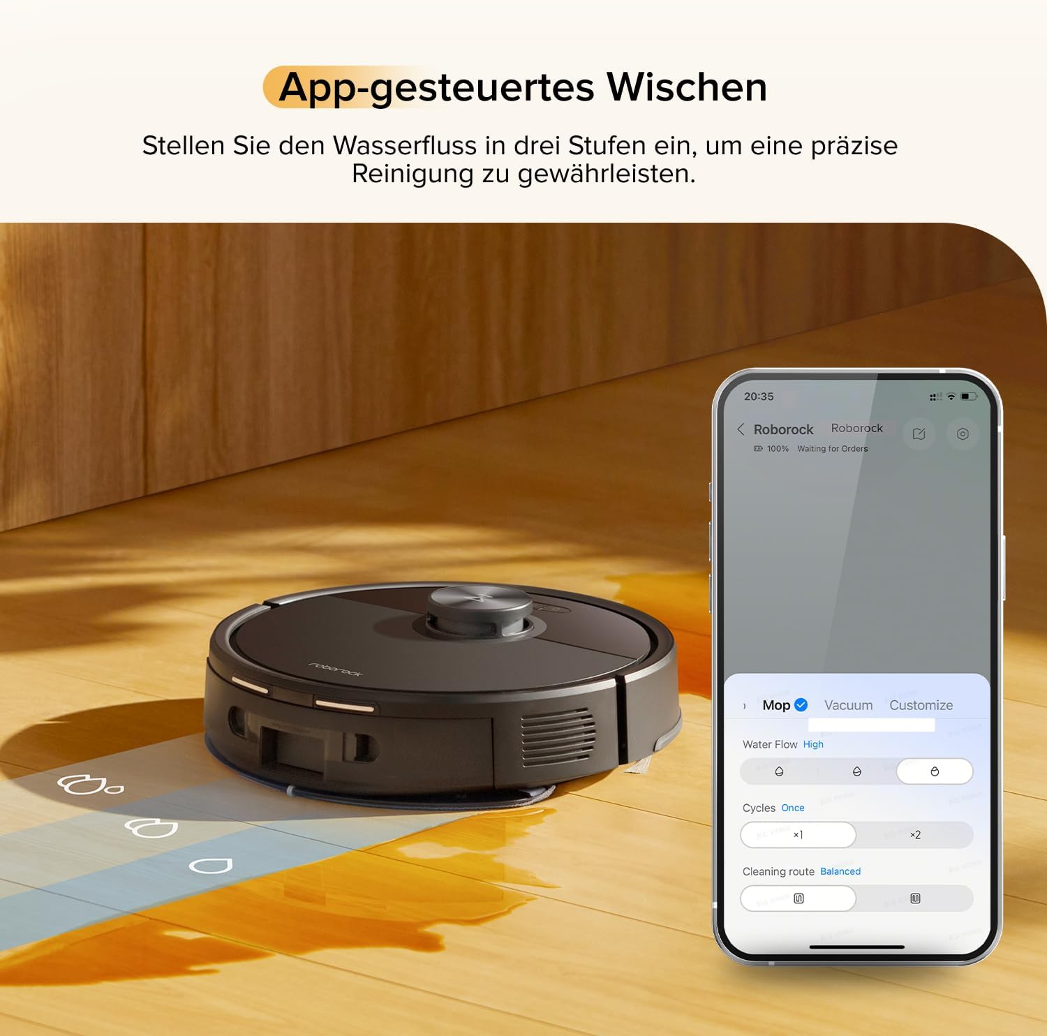 roborock Q7 M5-Set Saugroboter mit Wischfunktion, 10.000Pa Saugkraft – Bild 5