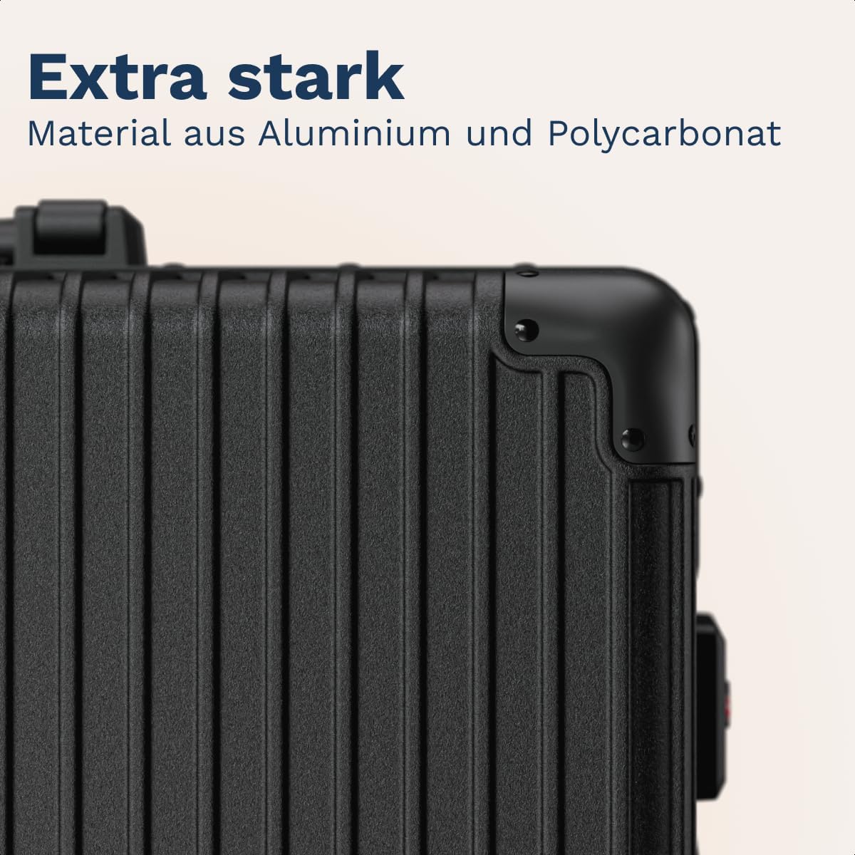 TRVLMORE Aluminium Koffer Groß - Hartschalenkoffer - 115L - Schwarz – Bild 2